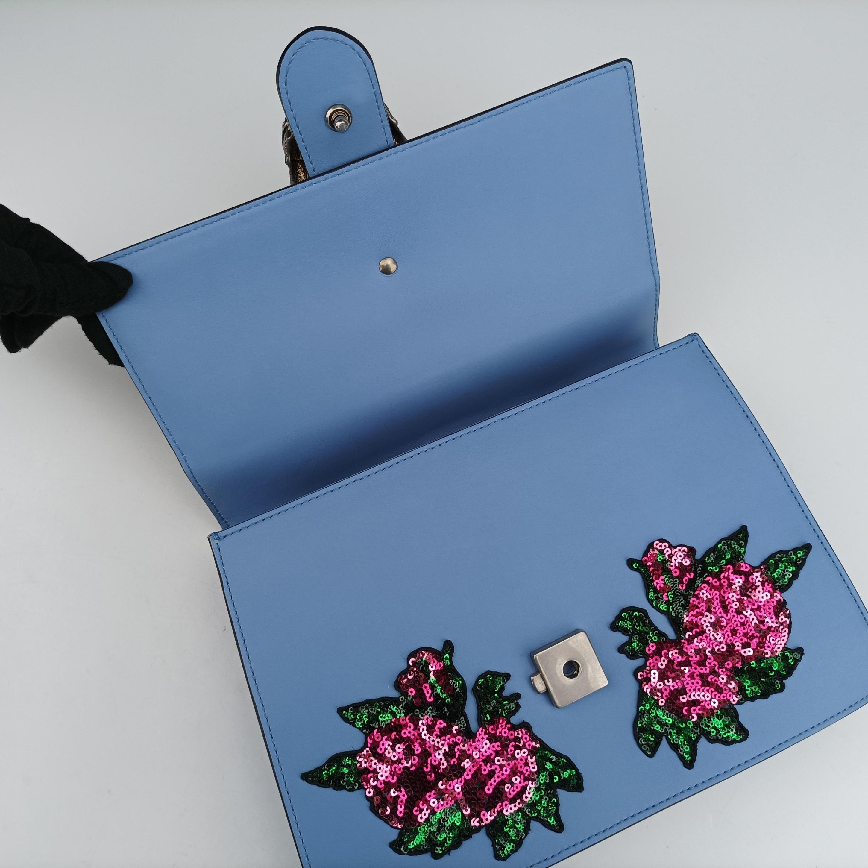 Pre-owned Gucci Dionysus Blue×multi Leather 448075 shoulderbag | stylenewstar