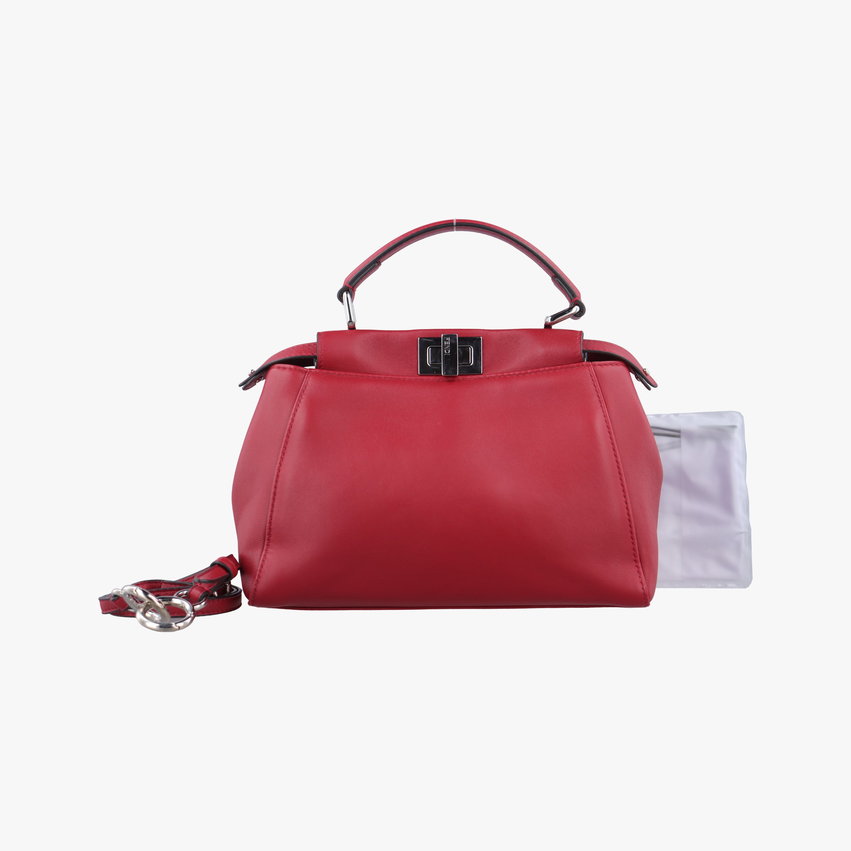 Pre-owned Fendi PEEKABOO Red Leather 8BN244 shoulderbag | stylenewstar