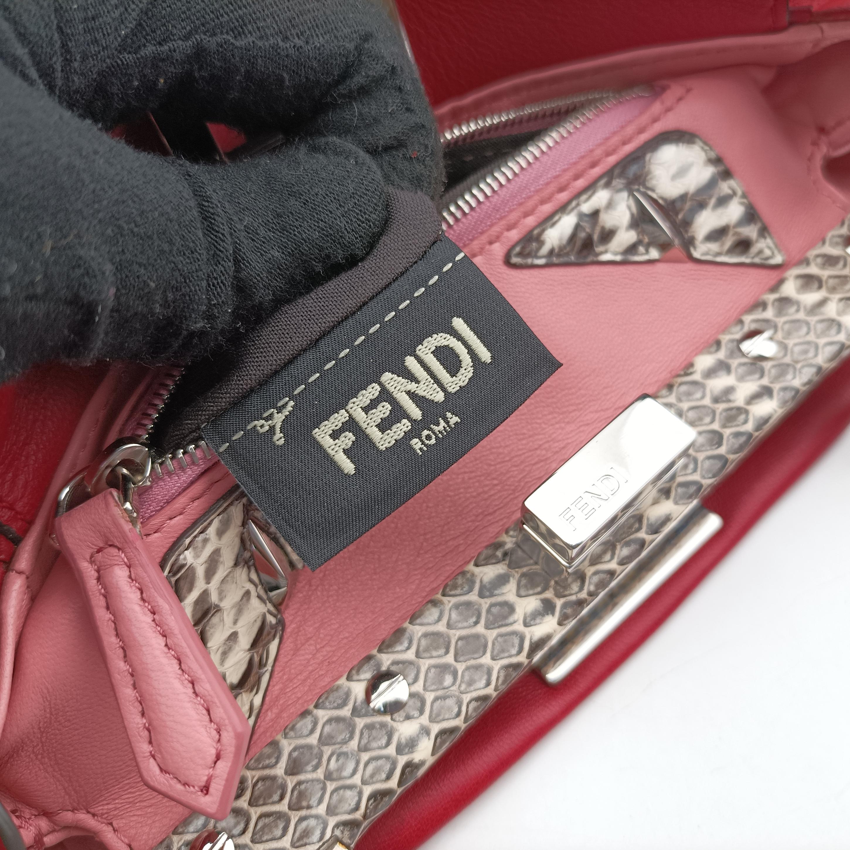 Pre-owned Fendi PEEKABOO Red Leather 8BN244 shoulderbag | stylenewstar