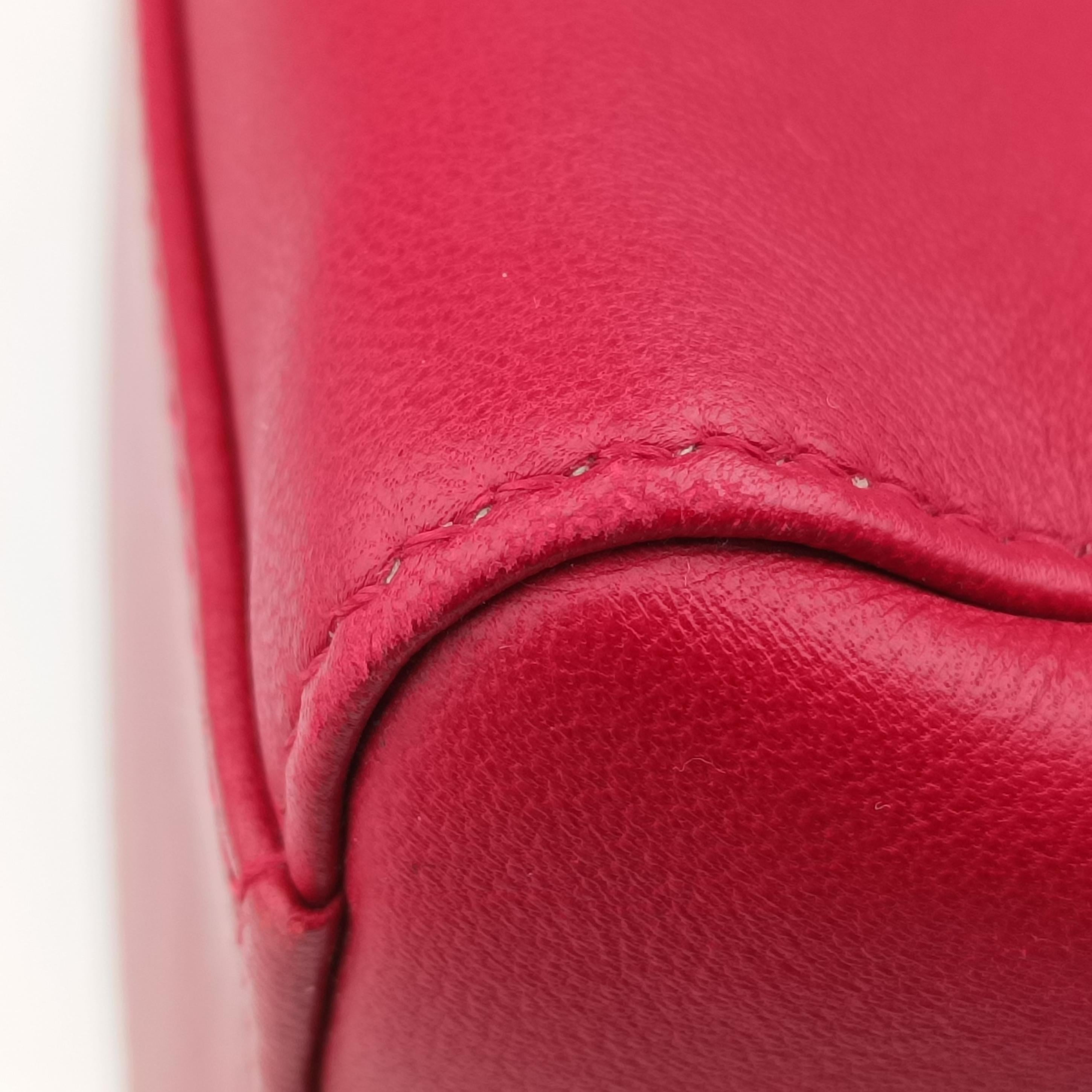 Pre-owned Fendi PEEKABOO Red Leather 8BN244 shoulderbag | stylenewstar