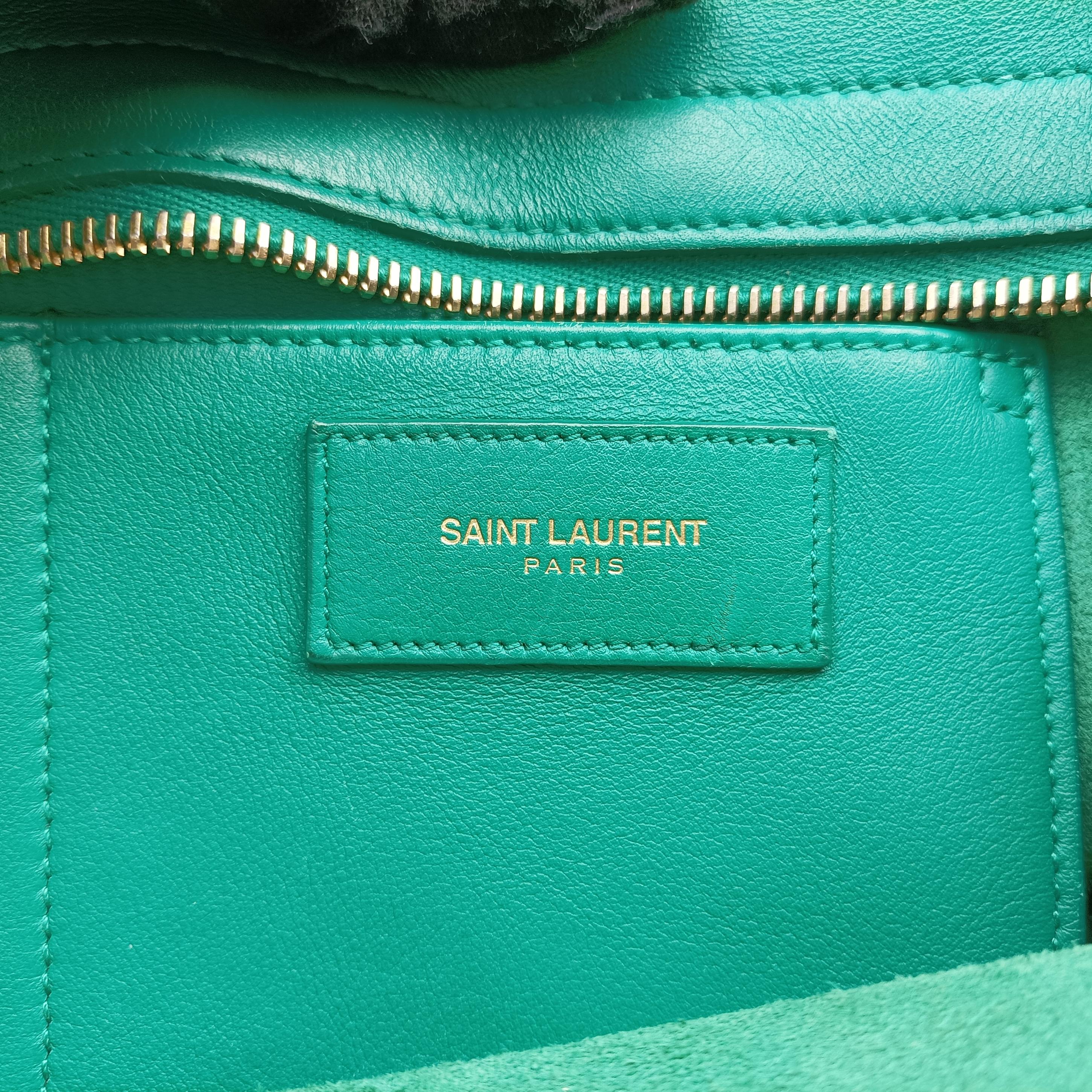 Secondhand Yves Saint Laurent Y Ligne Petit Cabas Green Leather 311210 shoulderbag | stylenewstar