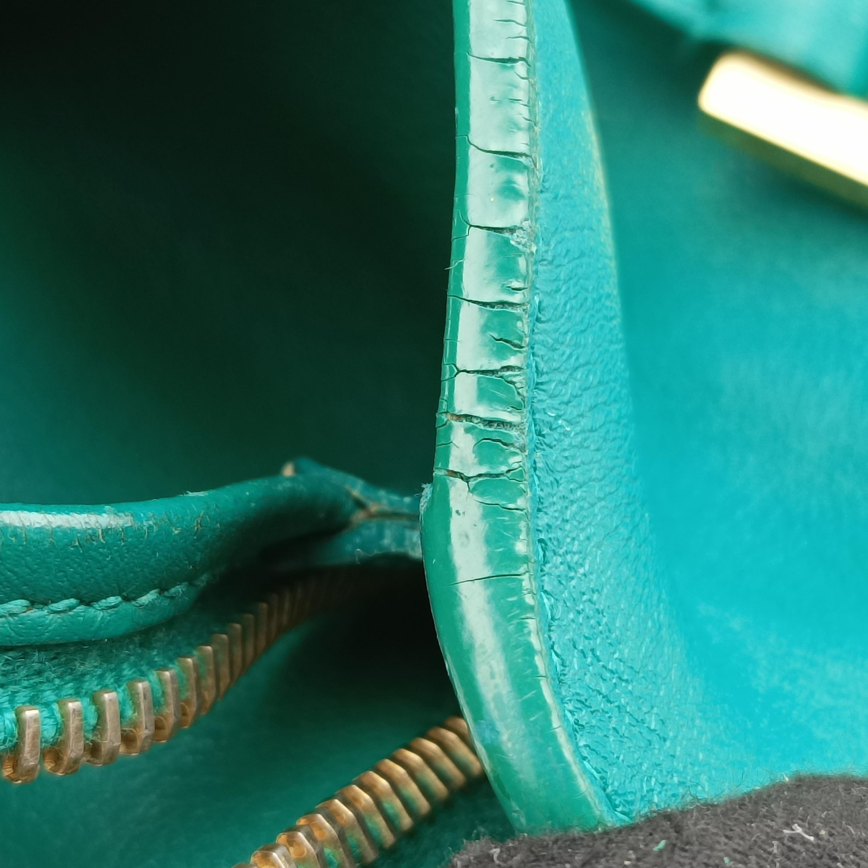 Secondhand Yves Saint Laurent Y Ligne Petit Cabas Green Leather 311210 shoulderbag | stylenewstar