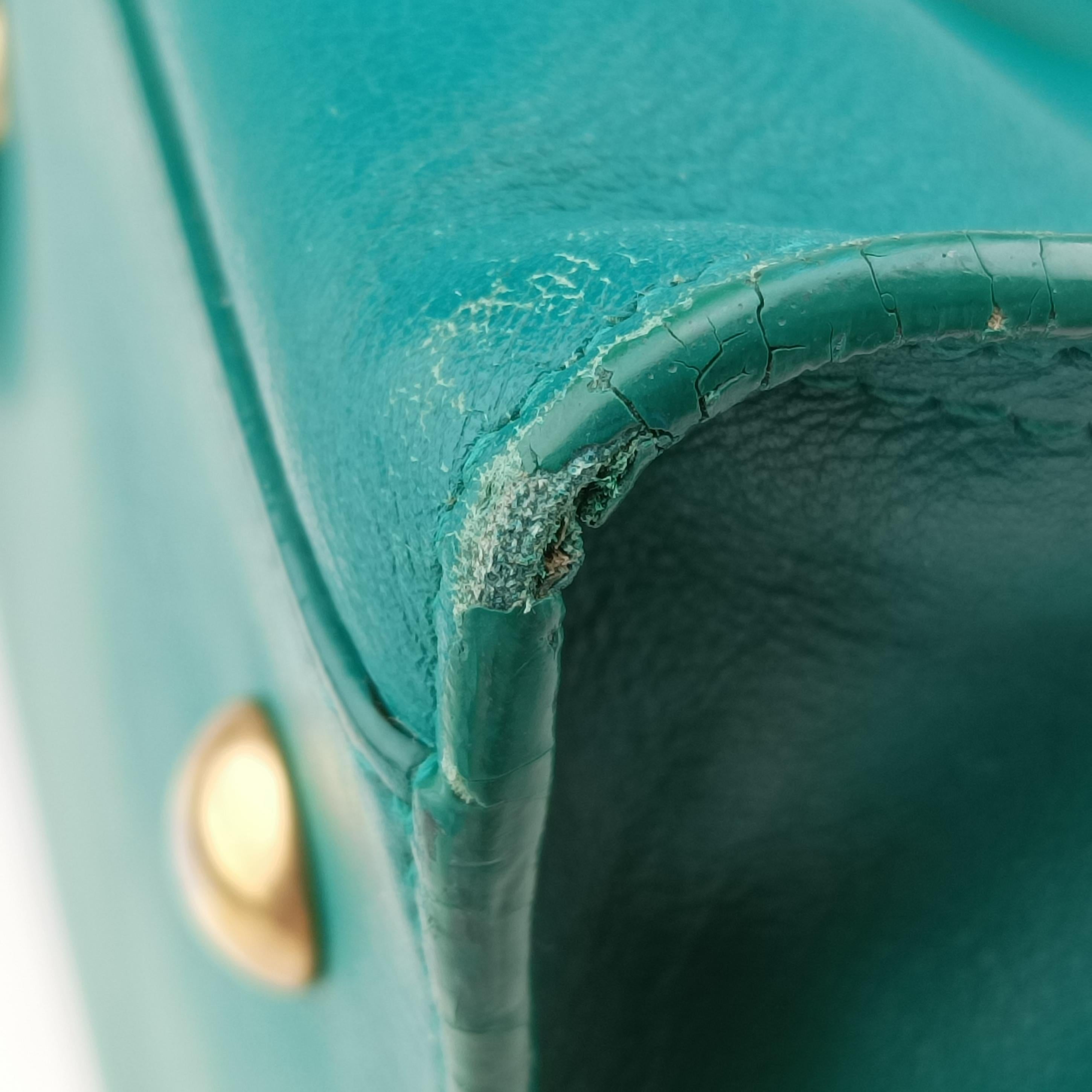 Secondhand Yves Saint Laurent Y Ligne Petit Cabas Green Leather 311210 shoulderbag | stylenewstar