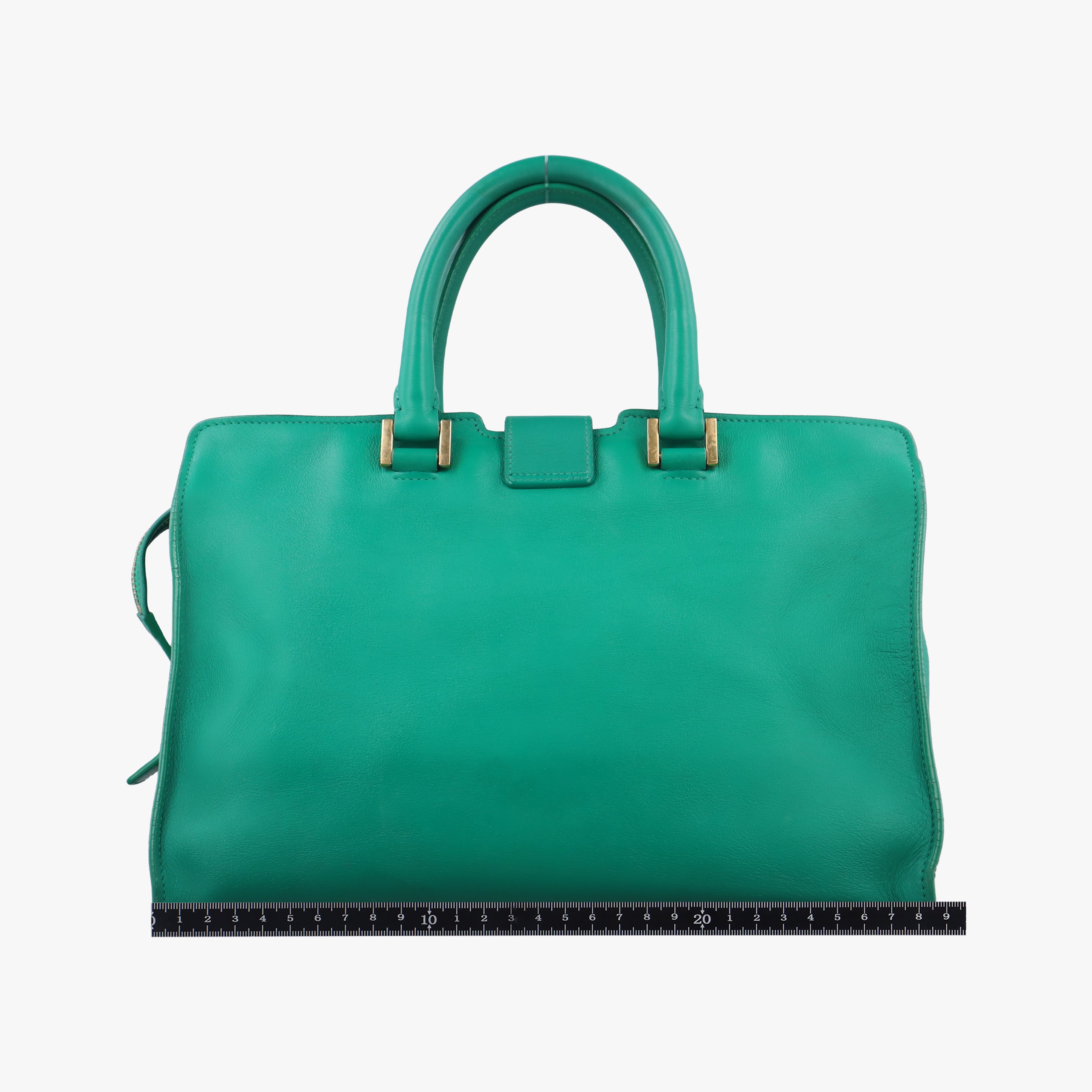 Secondhand Yves Saint Laurent Y Ligne Petit Cabas Green Leather 311210 shoulderbag | stylenewstar