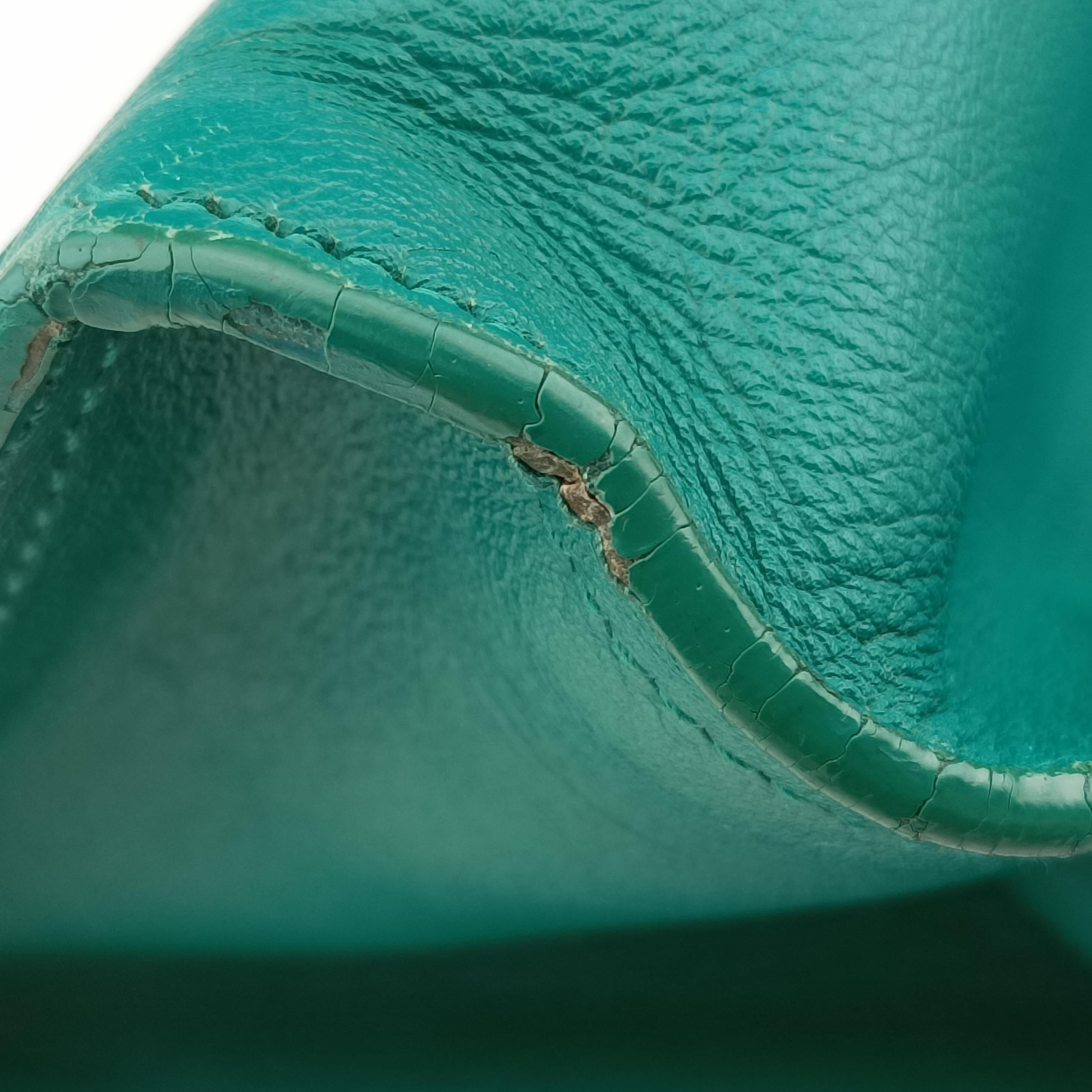 Secondhand Yves Saint Laurent Y Ligne Petit Cabas Green Leather 311210 shoulderbag | stylenewstar