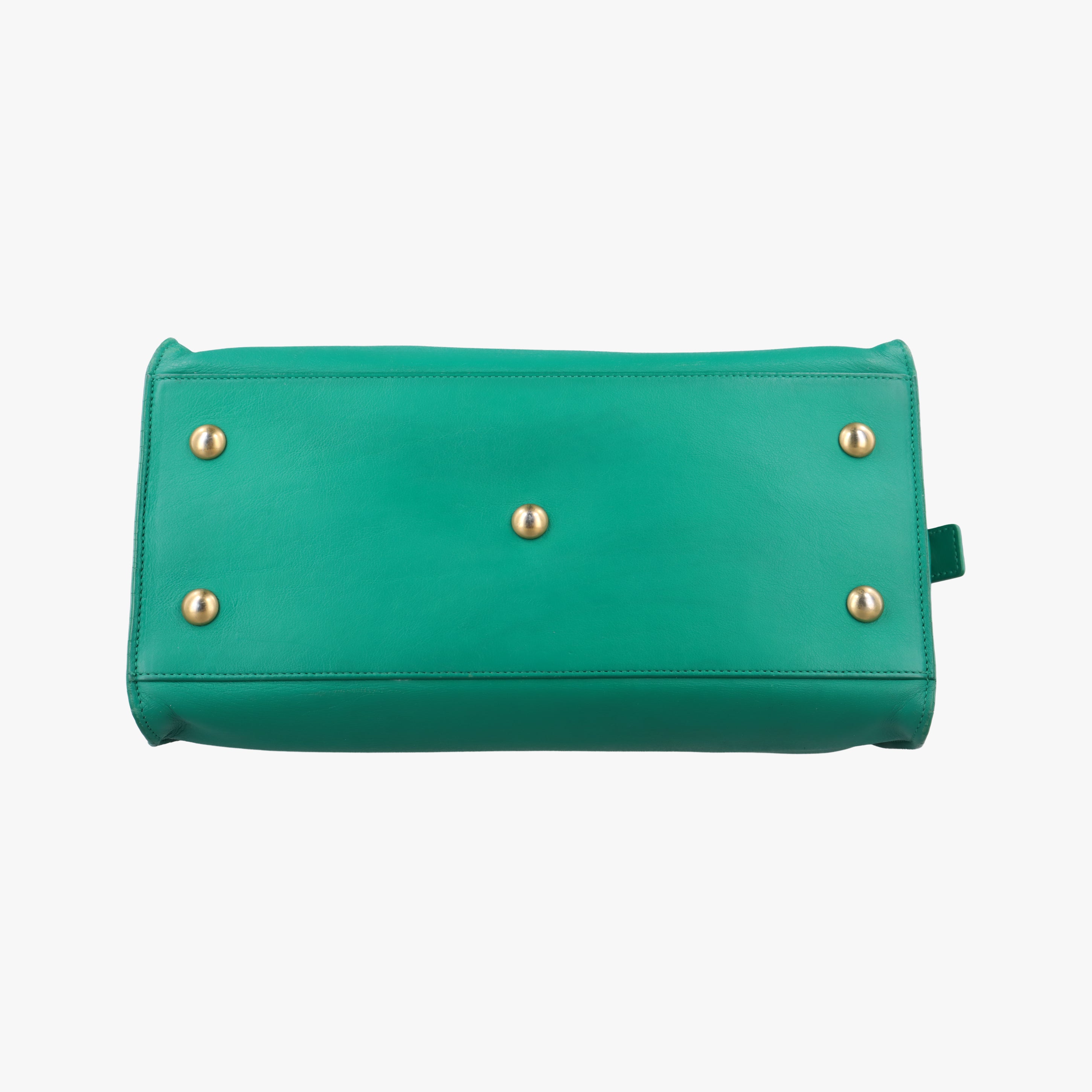 Secondhand Yves Saint Laurent Y Ligne Petit Cabas Green Leather 311210 shoulderbag | stylenewstar