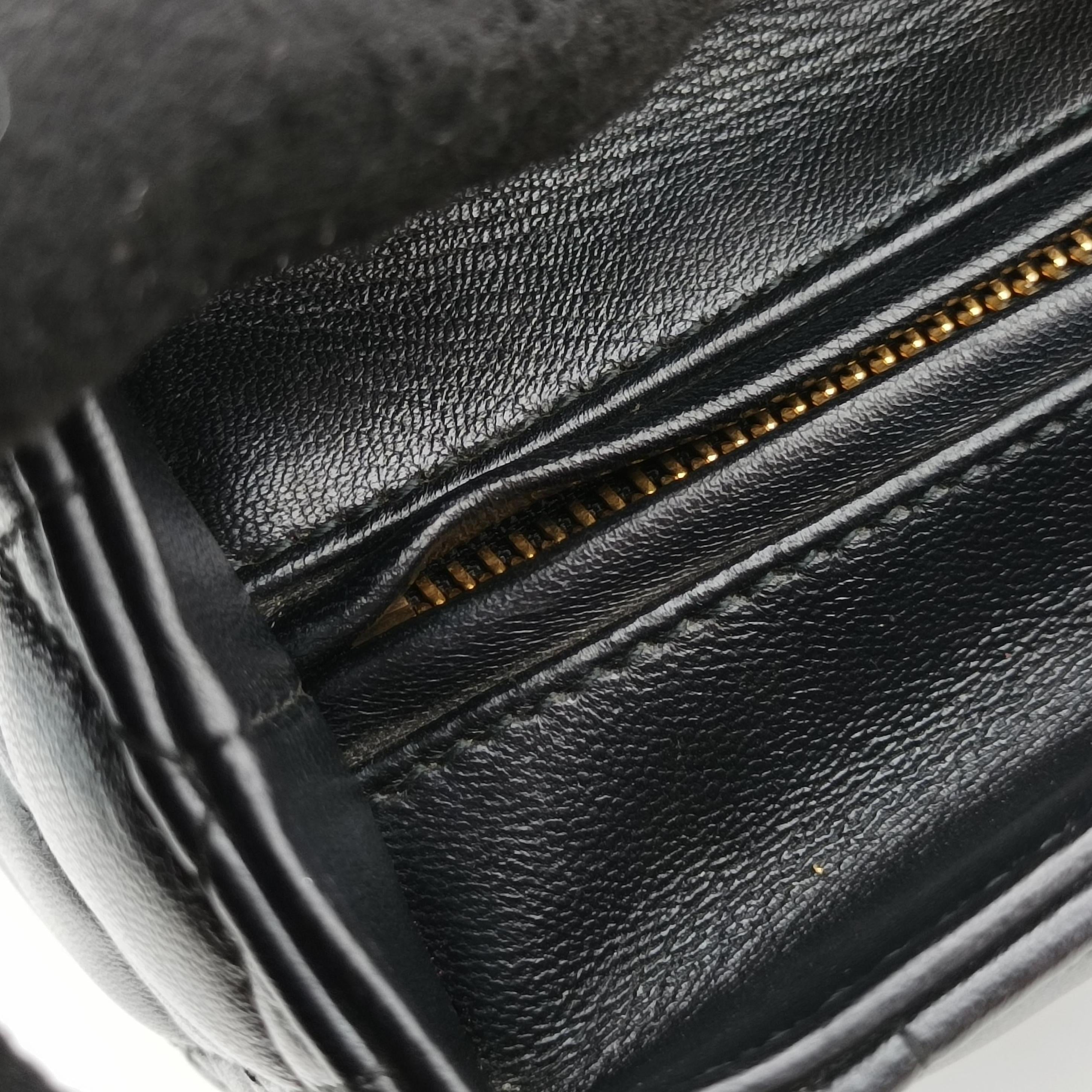 Pre-owned Christian Dior Lady Dior Black lambskin  shoulderbag | stylenewstar