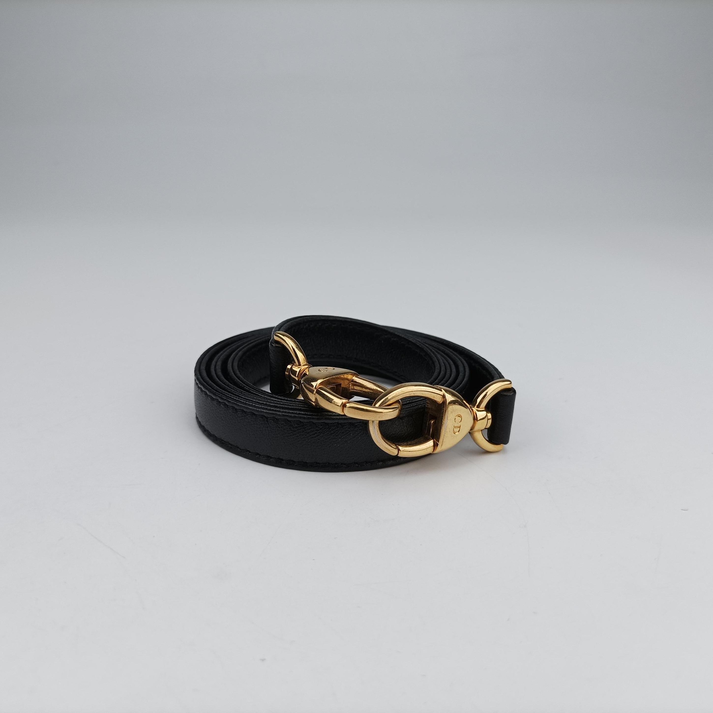 Pre-owned Christian Dior Lady Dior Black lambskin  shoulderbag | stylenewstar