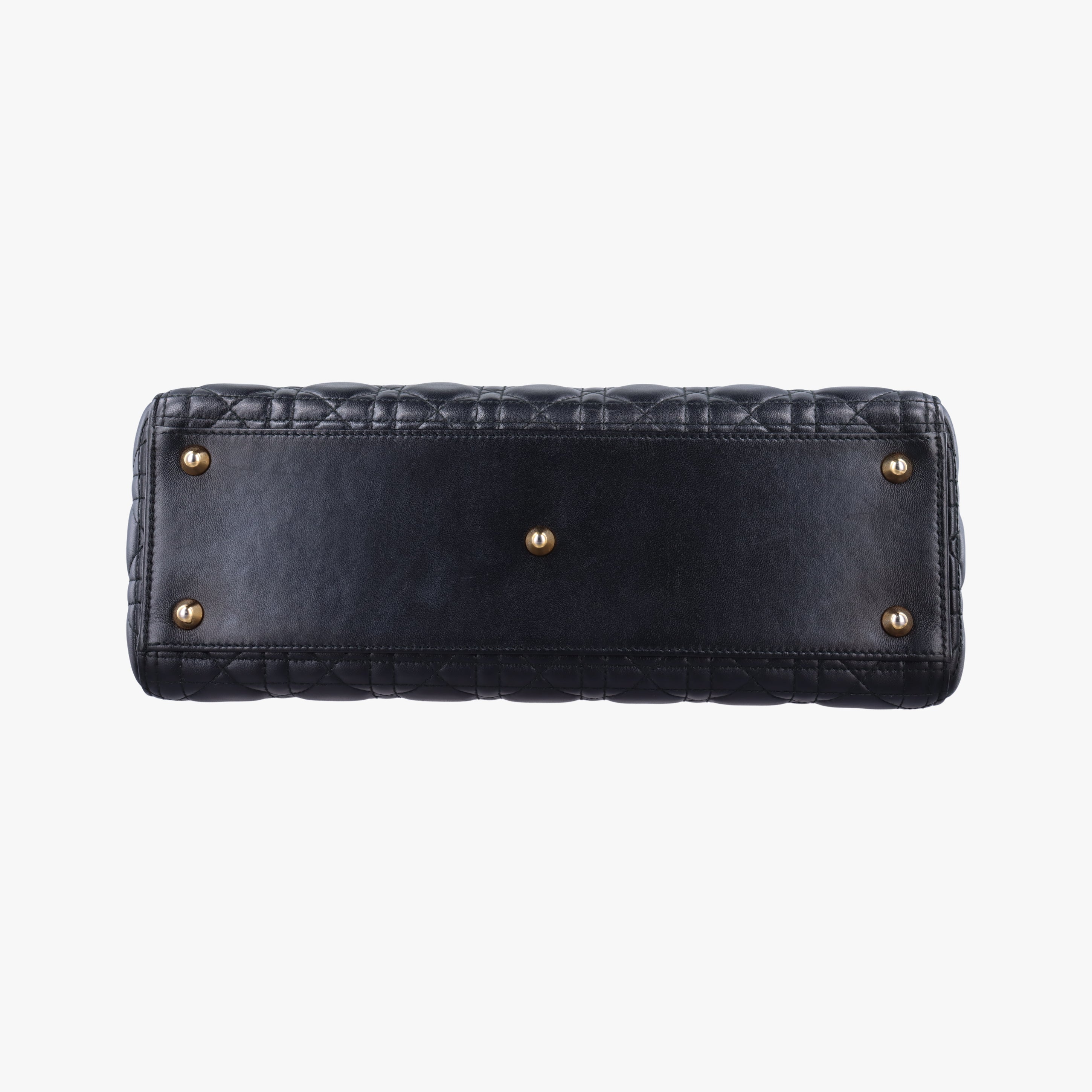 Pre-owned Christian Dior Lady Dior Black lambskin  shoulderbag | stylenewstar