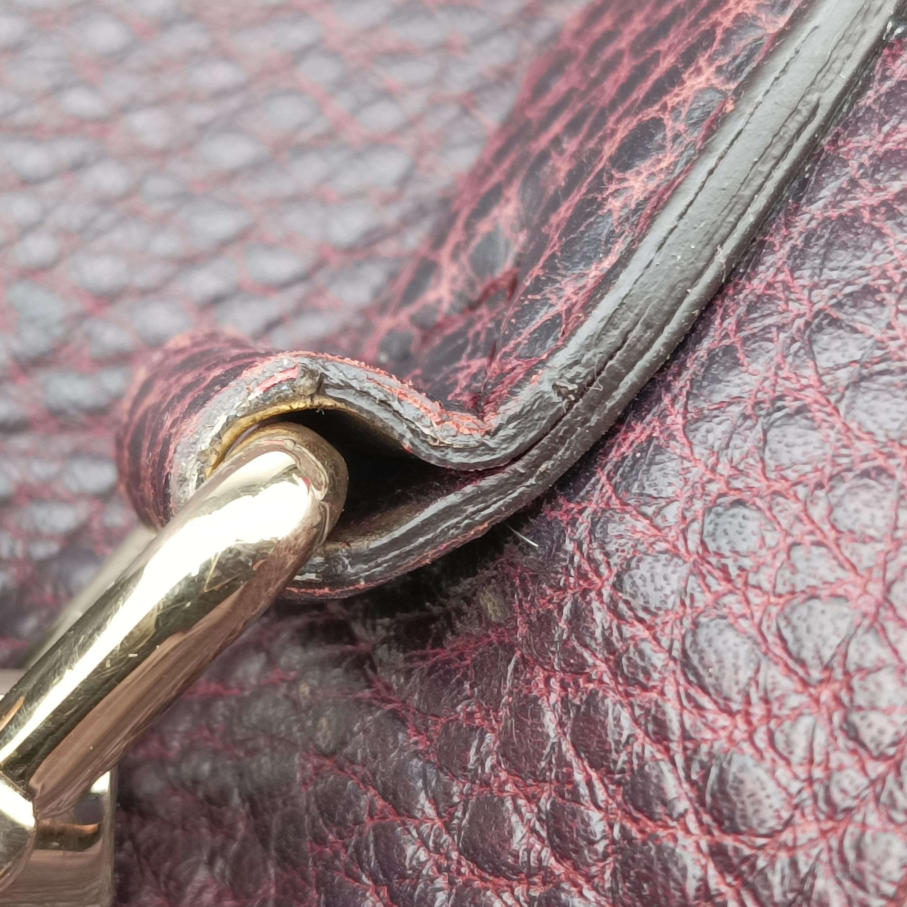 Pre-owned Gucci New Jackie Purple Leather 218491 shoulderbag | stylenewstar