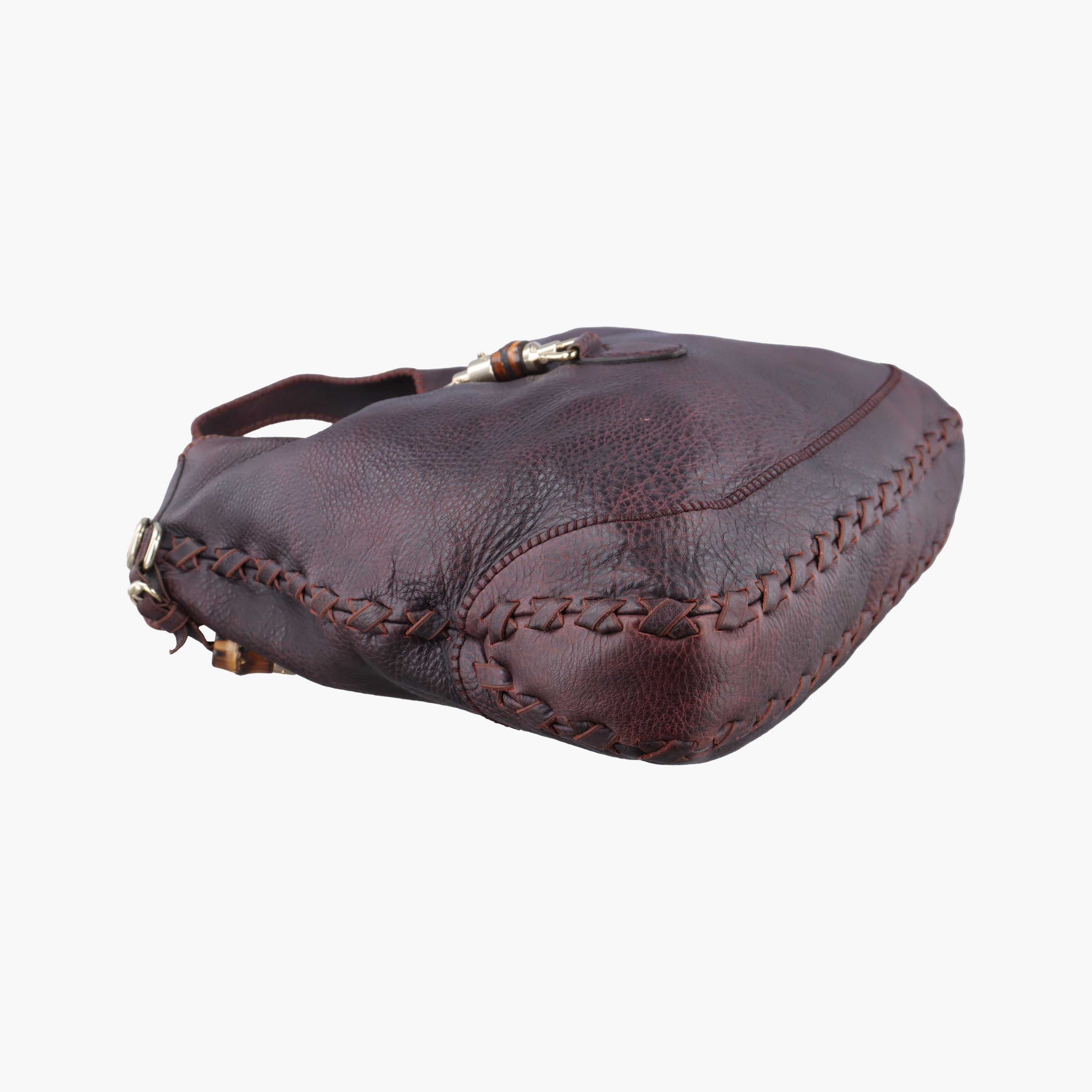 Pre-owned Gucci New Jackie Purple Leather 218491 shoulderbag | stylenewstar