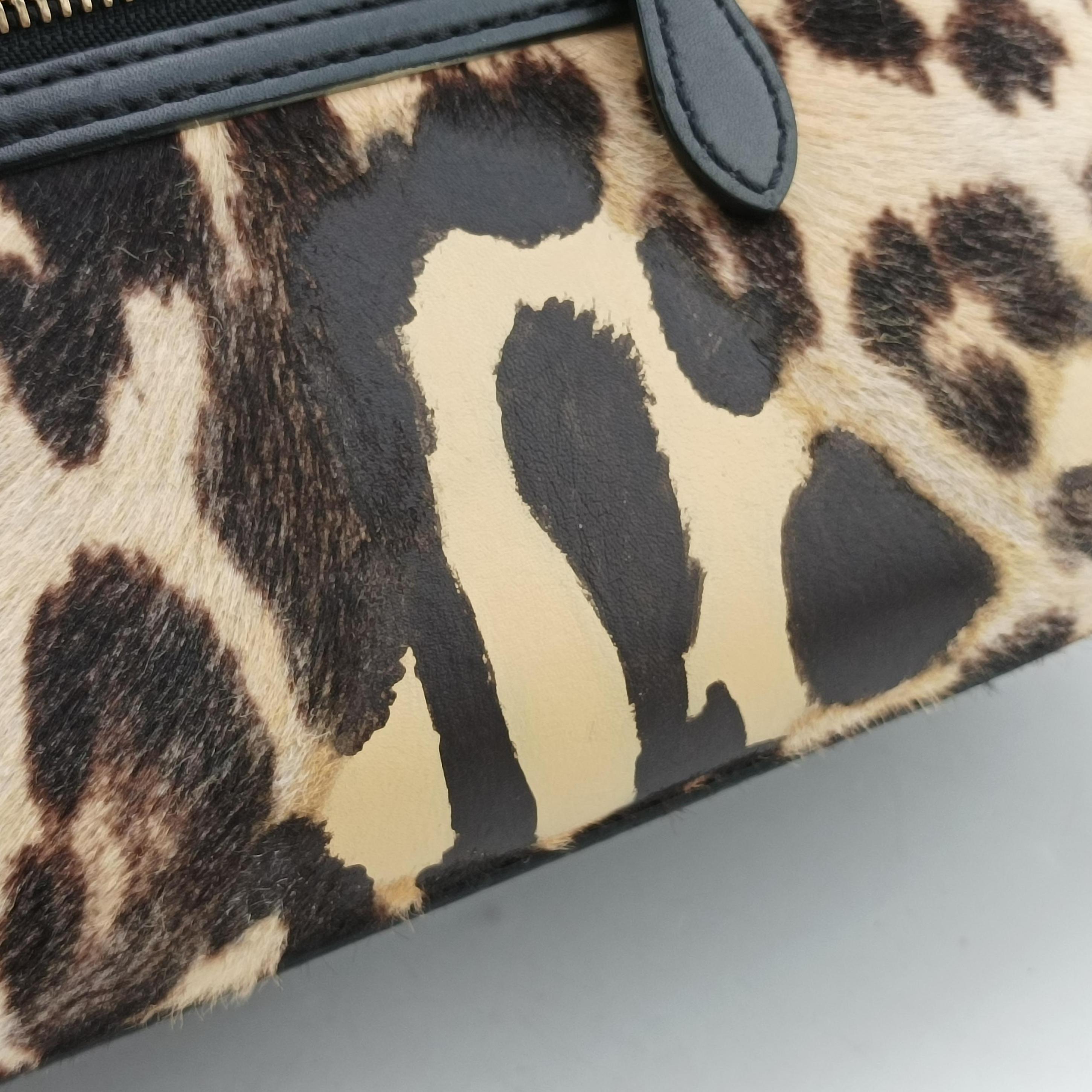 Secondhand Celine Luggage Mini Shopper Black×Beige×multicolor ponyhair×Leather  handbag | stylenewstar
