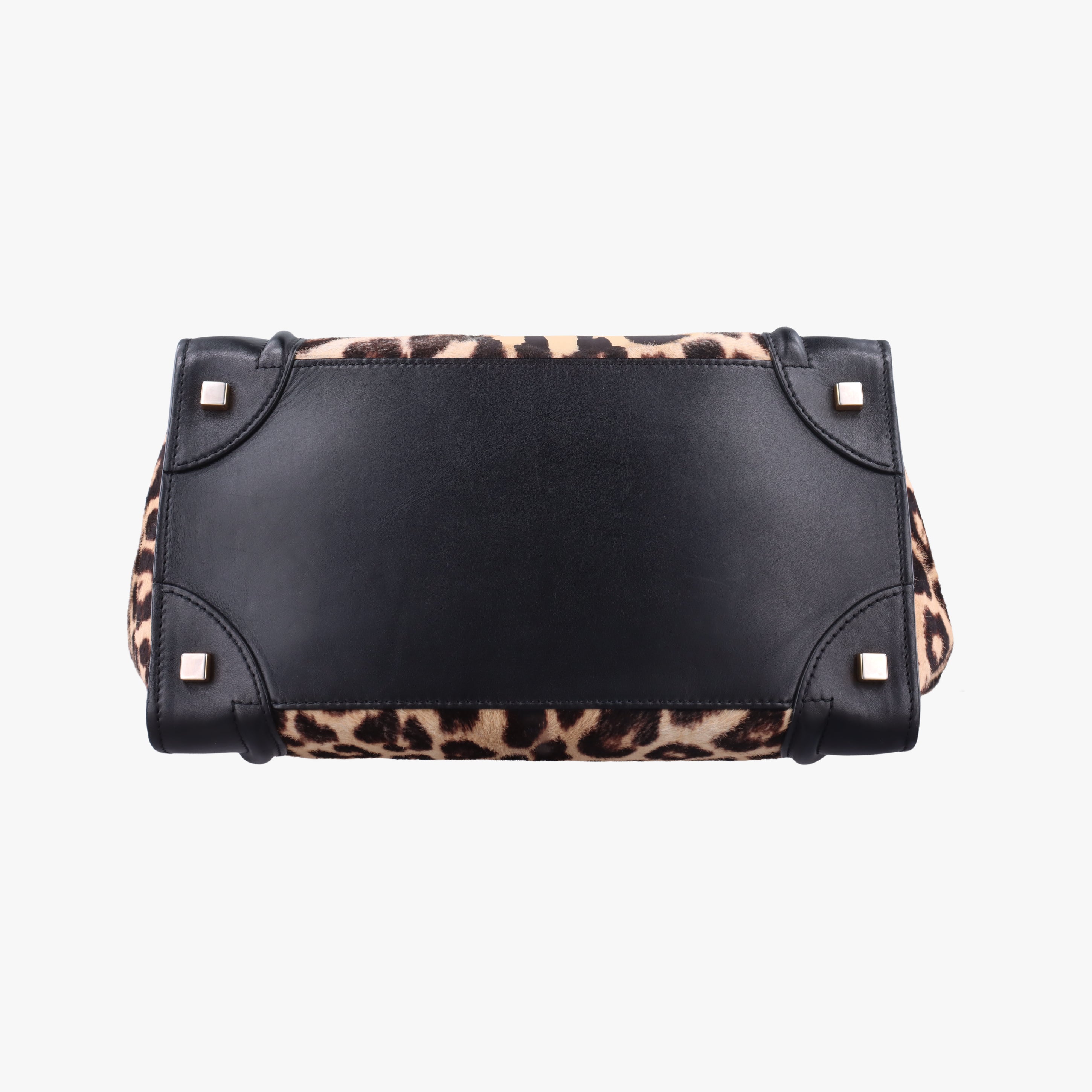 Secondhand Celine Luggage Mini Shopper Black×Beige×multicolor ponyhair×Leather  handbag | stylenewstar