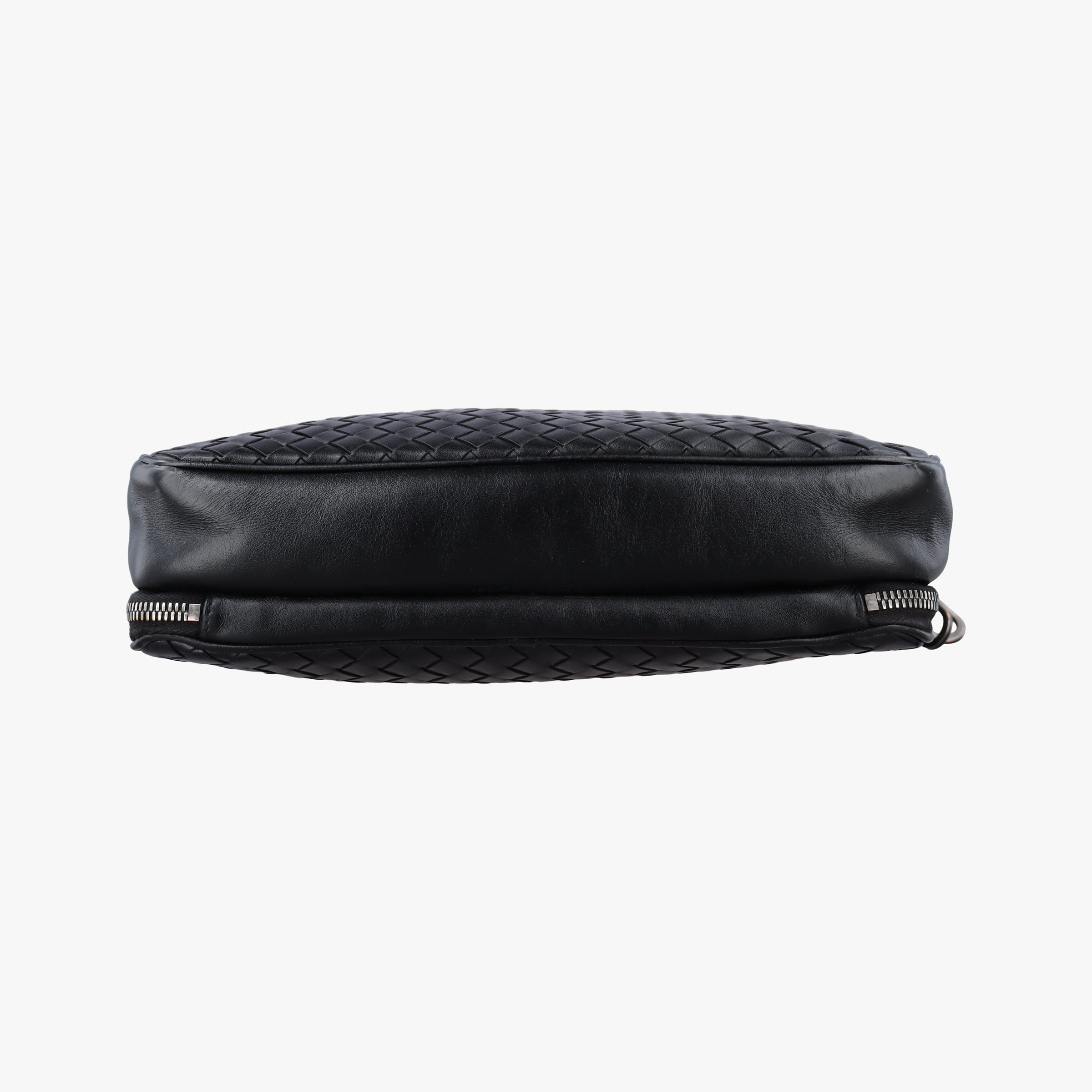 Pre-owned Bottega Veneta Intrecciato Black lambskin  shoulderbag | stylenewstar