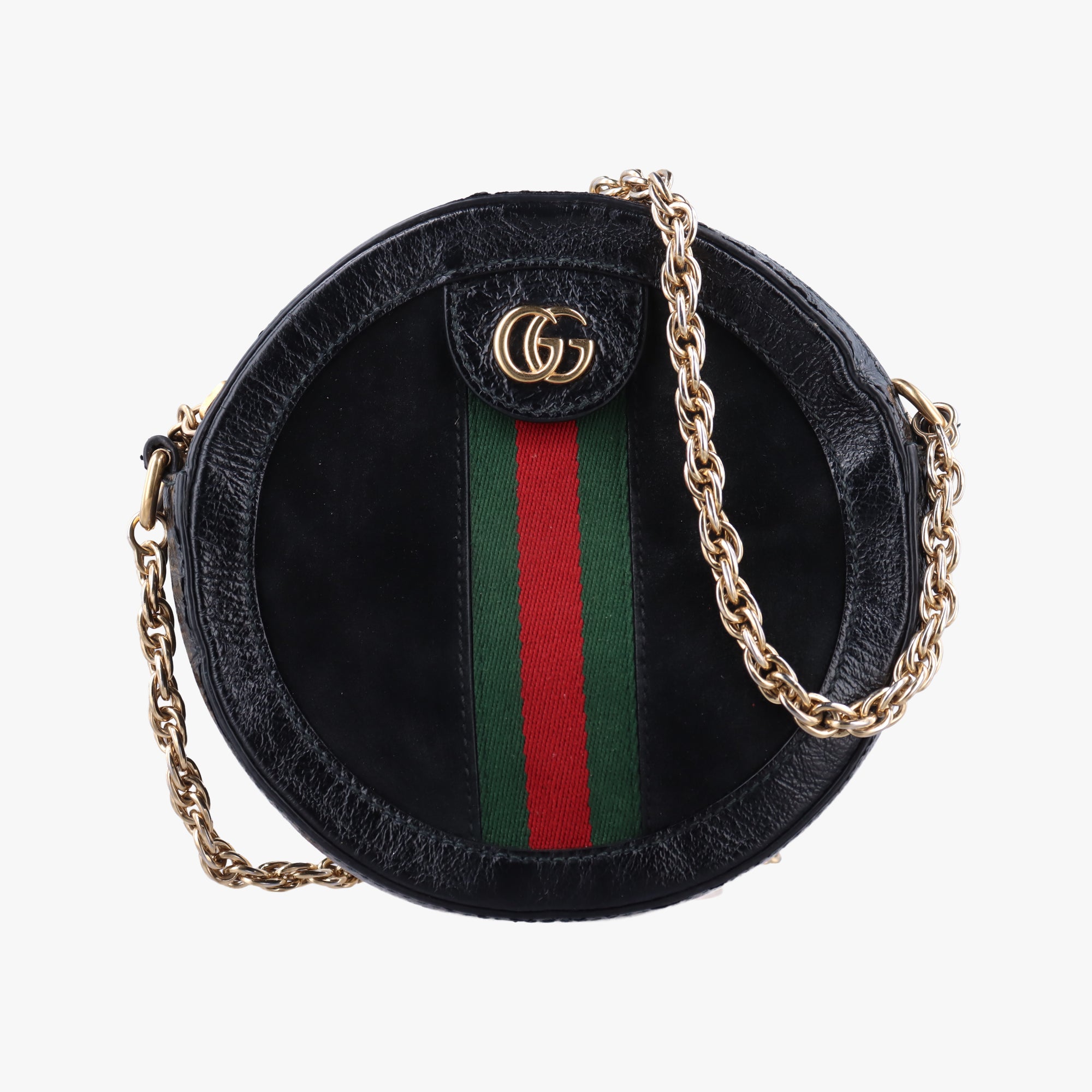 Secondhand Gucci Ophidia Black Suede×Leather 550618 shoulderbag | stylenewstar