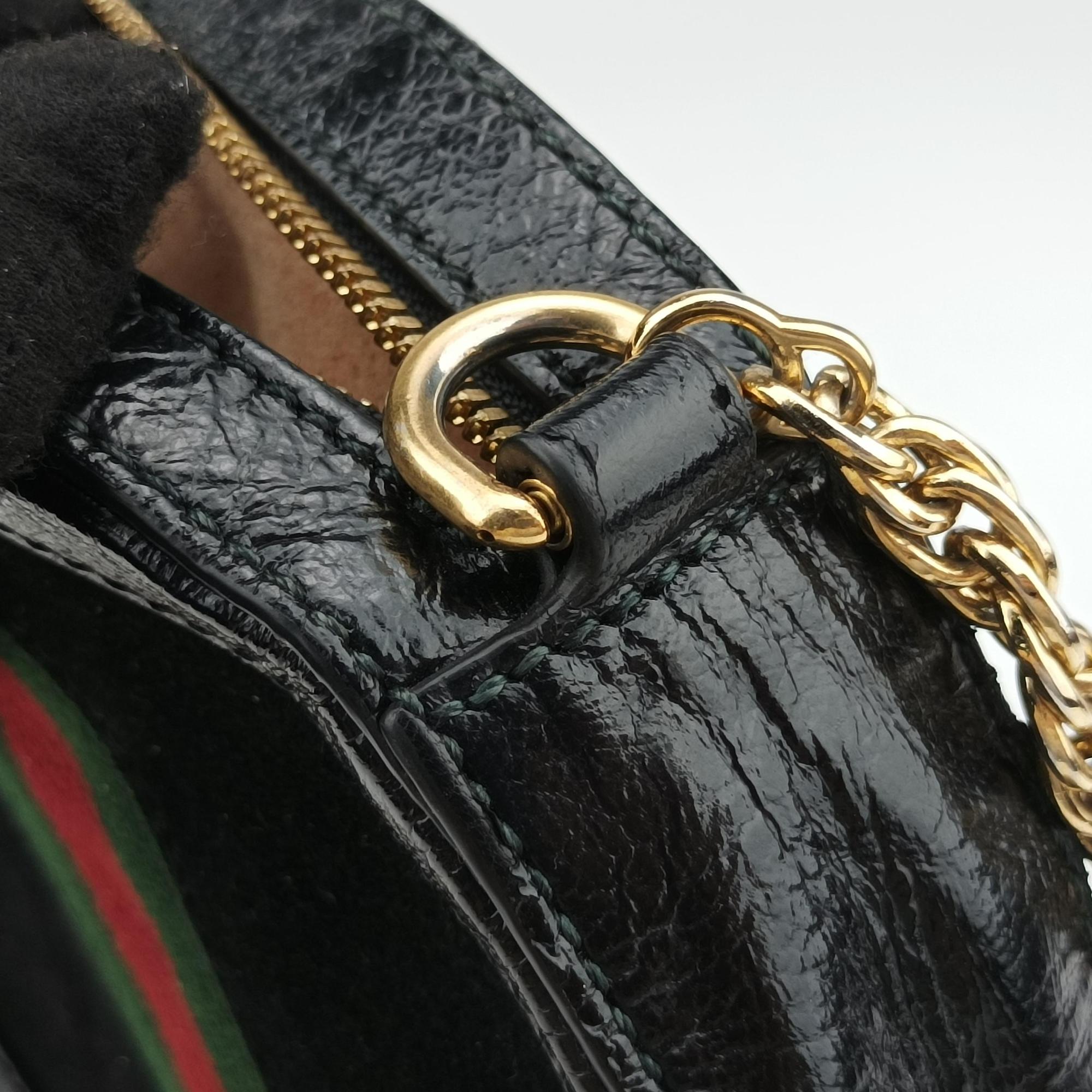 Secondhand Gucci Ophidia Black Suede×Leather 550618 shoulderbag | stylenewstar