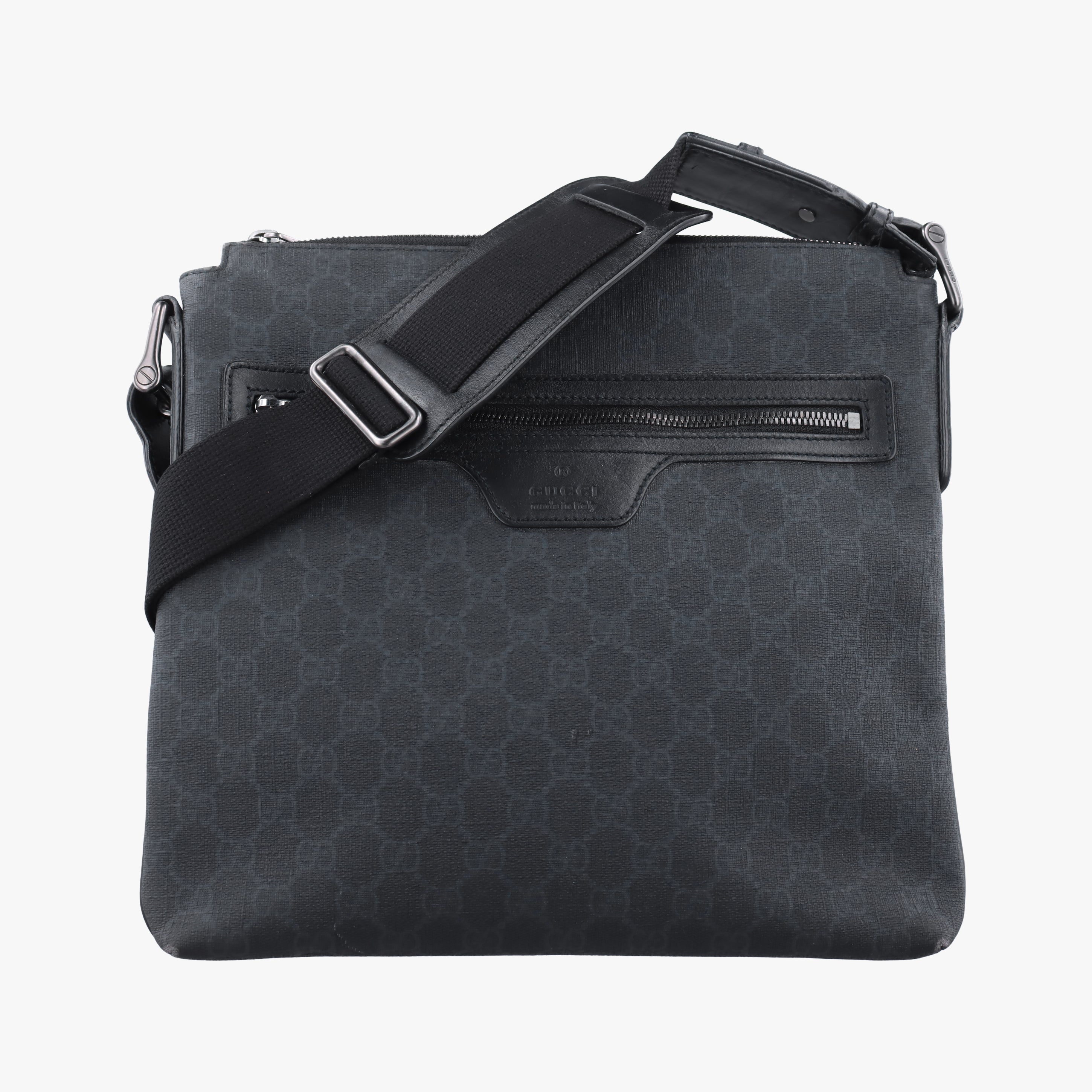 Secondhand Gucci GG Supreme black PVC coated canvas 322279 shoulderbag | stylenewstar