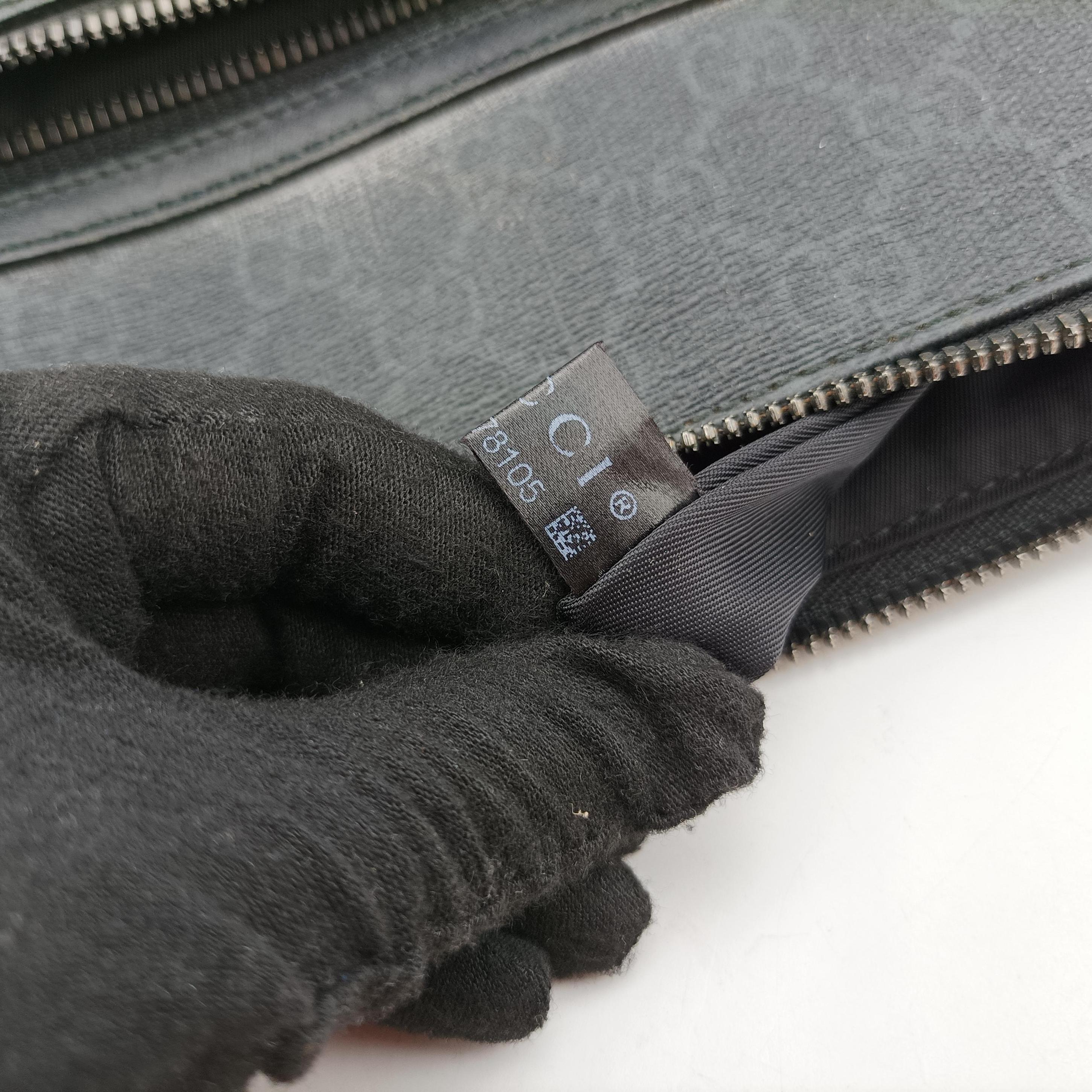 Secondhand Gucci GG Supreme black PVC coated canvas 322279 shoulderbag | stylenewstar