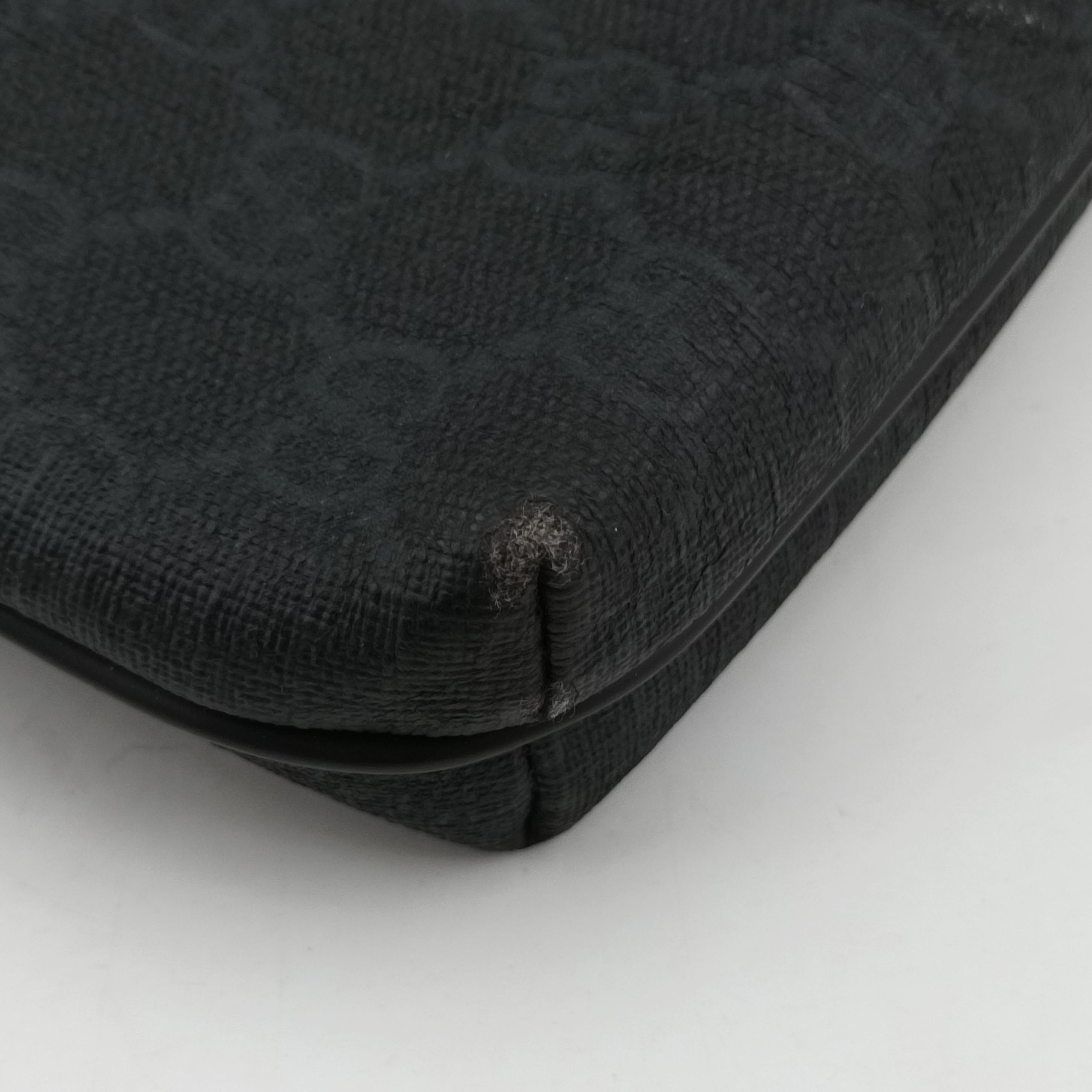 Secondhand Gucci GG Supreme black PVC coated canvas 322279 shoulderbag | stylenewstar