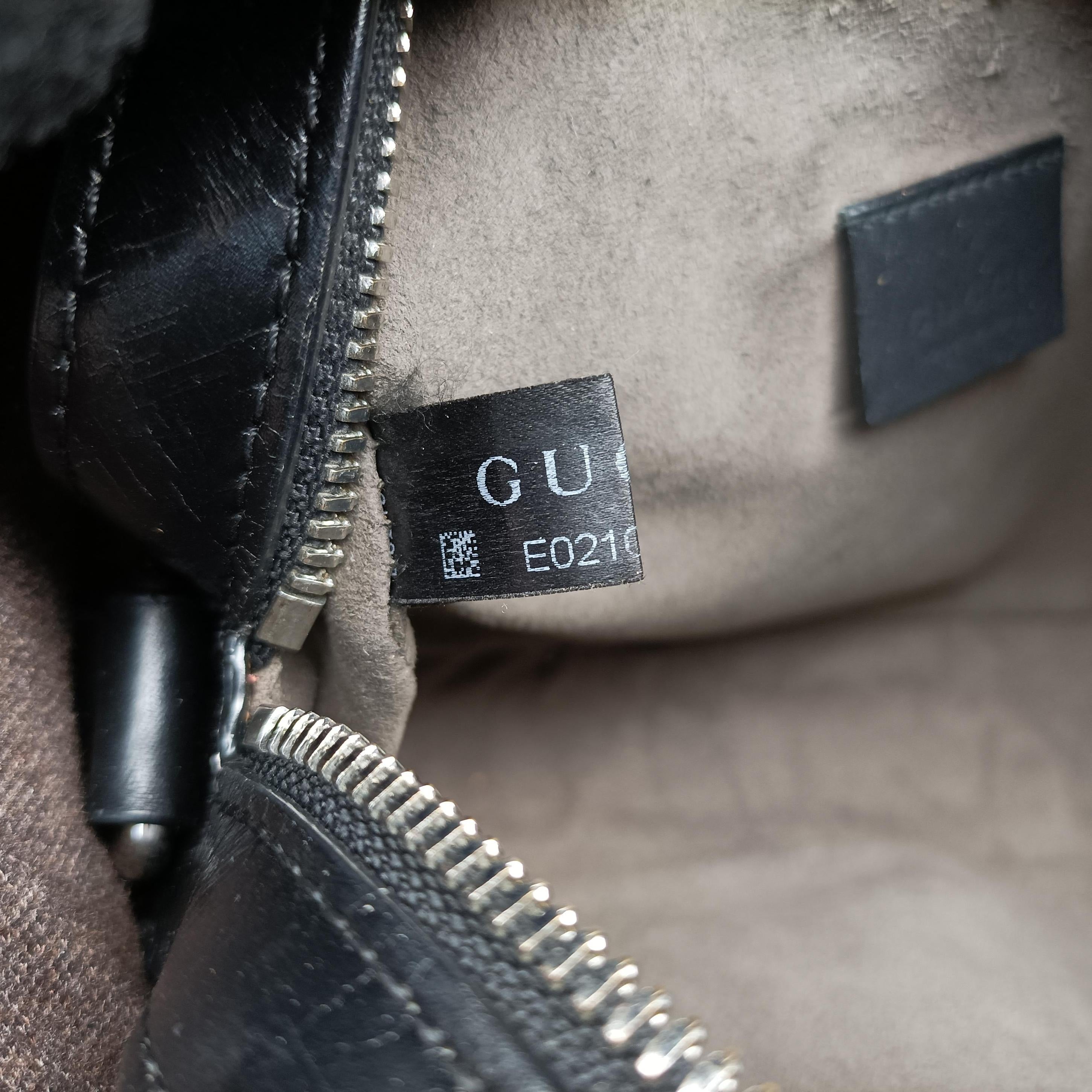Vintage Gucci Supreme Tian Camera Black×beige PVC coated canvas×leather 450948 shoulderbag | stylenewstar