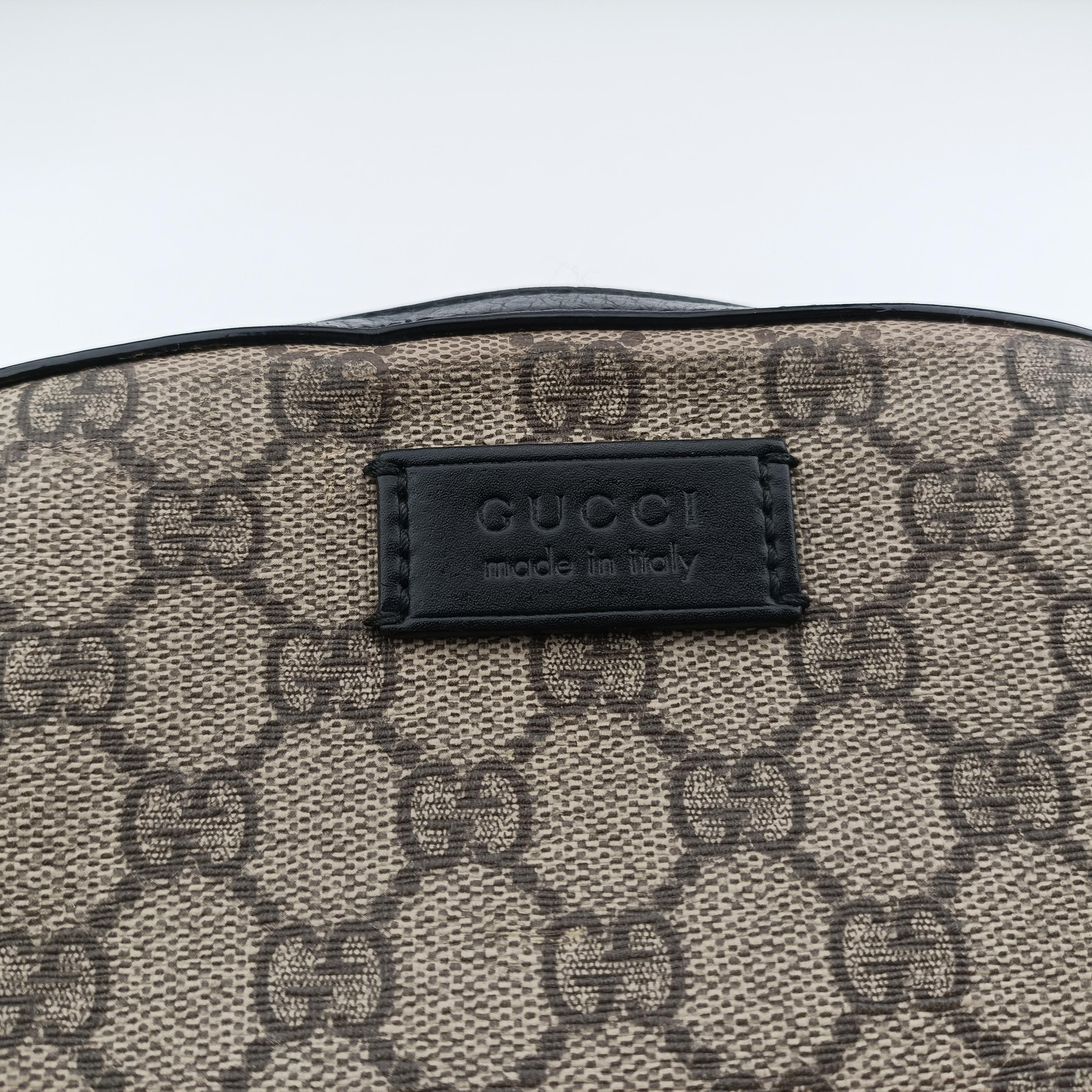Vintage Gucci Supreme Tian Camera Black×beige PVC coated canvas×leather 450948 shoulderbag | stylenewstar