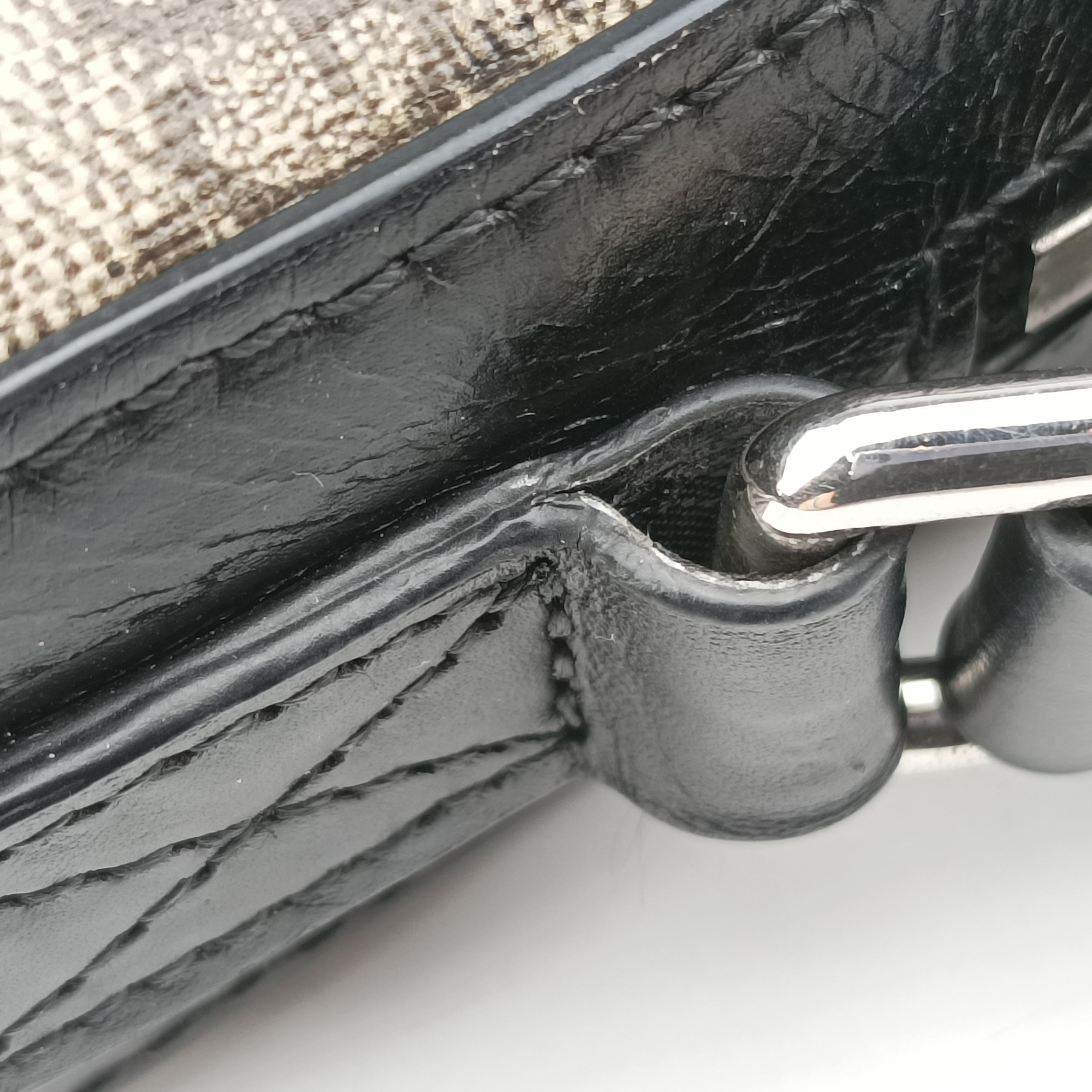 Vintage Gucci Supreme Tian Camera Black×beige PVC coated canvas×leather 450948 shoulderbag | stylenewstar