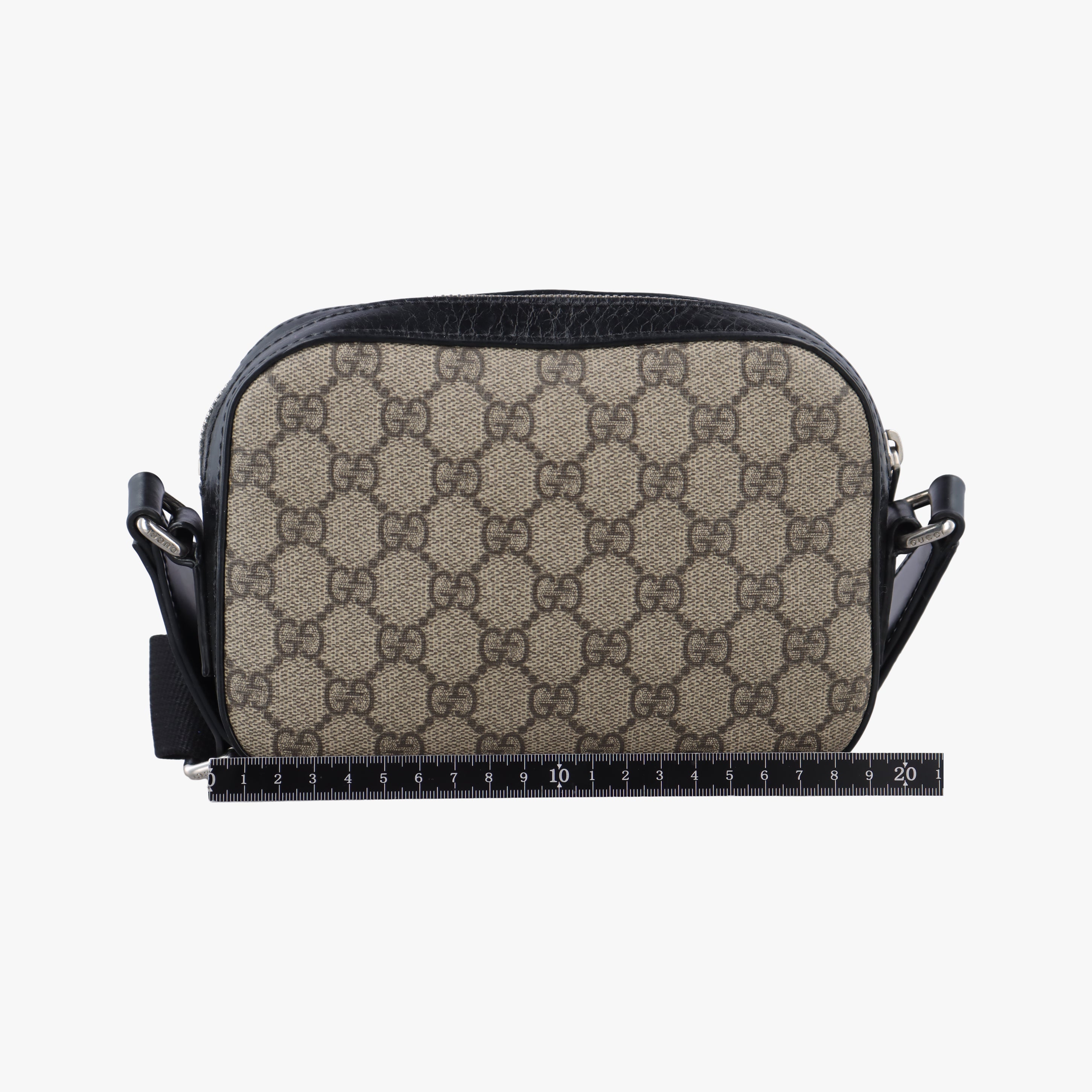 Vintage Gucci Supreme Tian Camera Black×beige PVC coated canvas×leather 450948 shoulderbag | stylenewstar