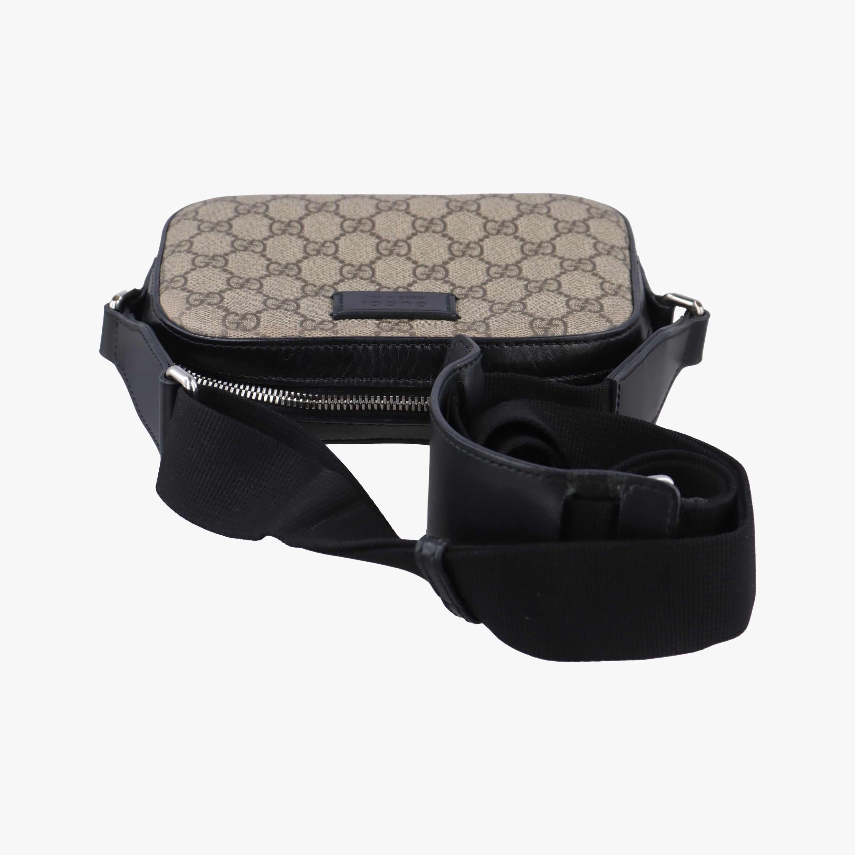 Vintage Gucci Supreme Tian Camera Black×beige PVC coated canvas×leather 450948 shoulderbag | stylenewstar