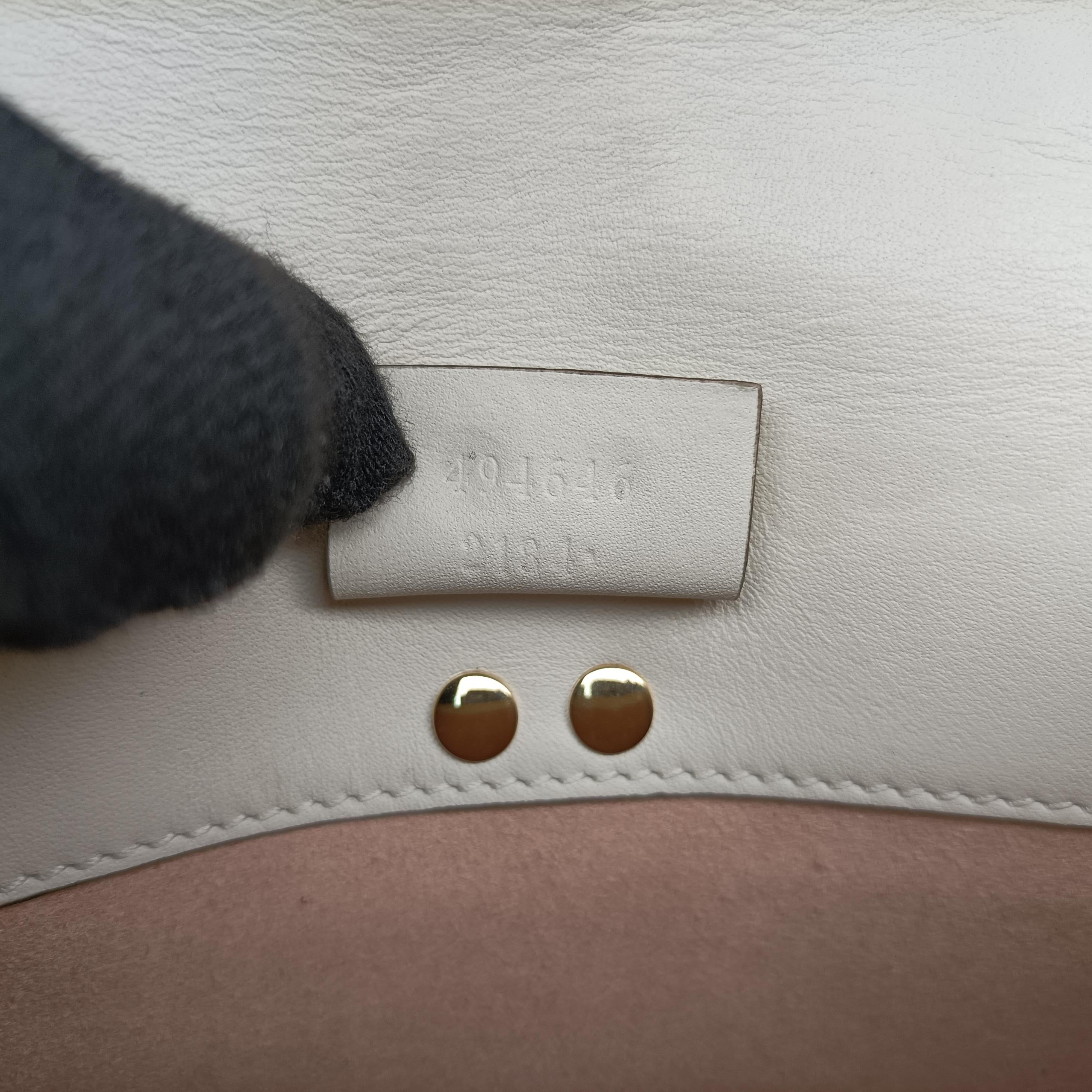 Pre-owned Gucci Sylvie Ivory×Navy×Red Leather 494646 shoulderbag | stylenewstar