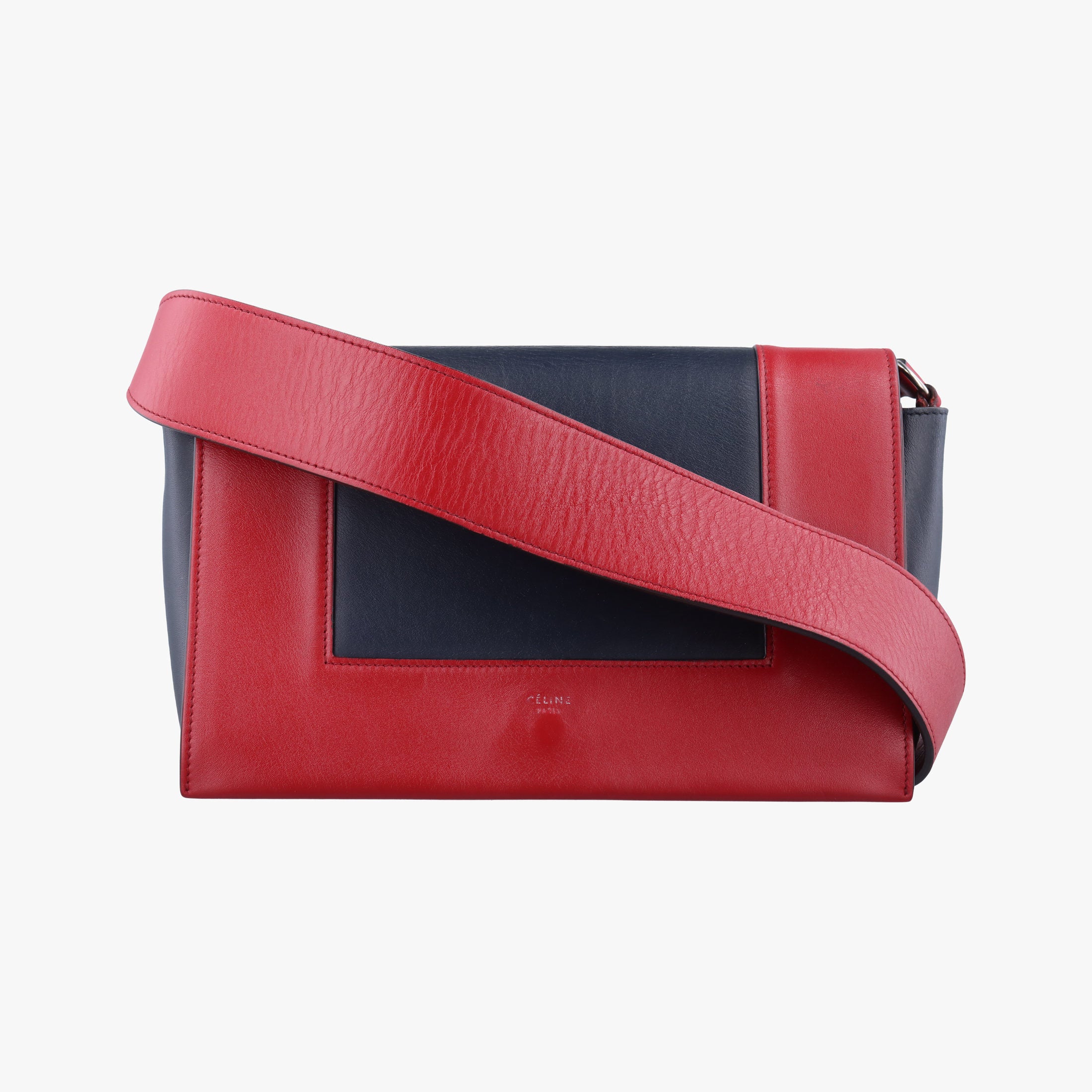 Vintage Celine Frame Navy×red Leather  shoulderbag | stylenewstar