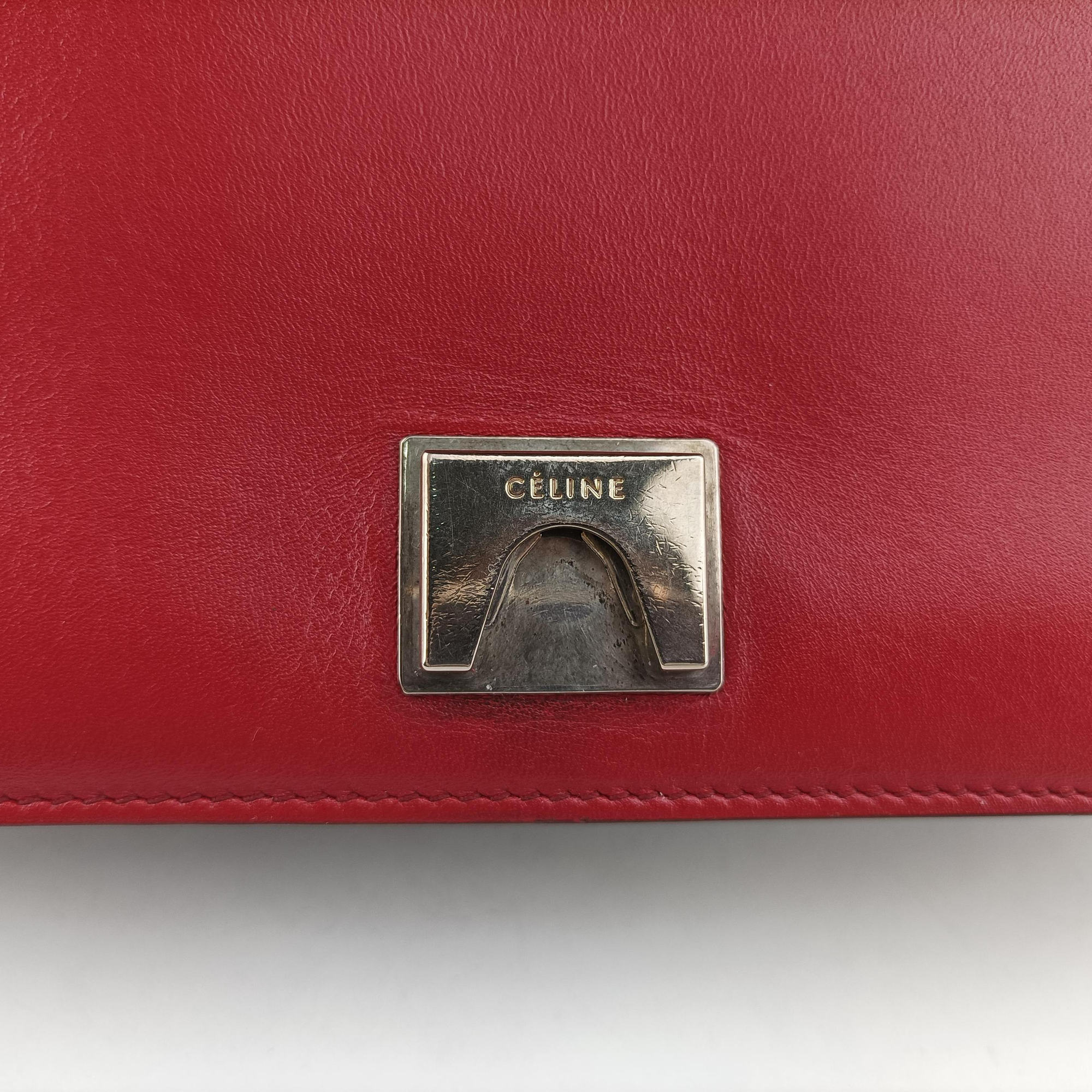 Vintage Celine Frame Navy×red Leather  shoulderbag | stylenewstar