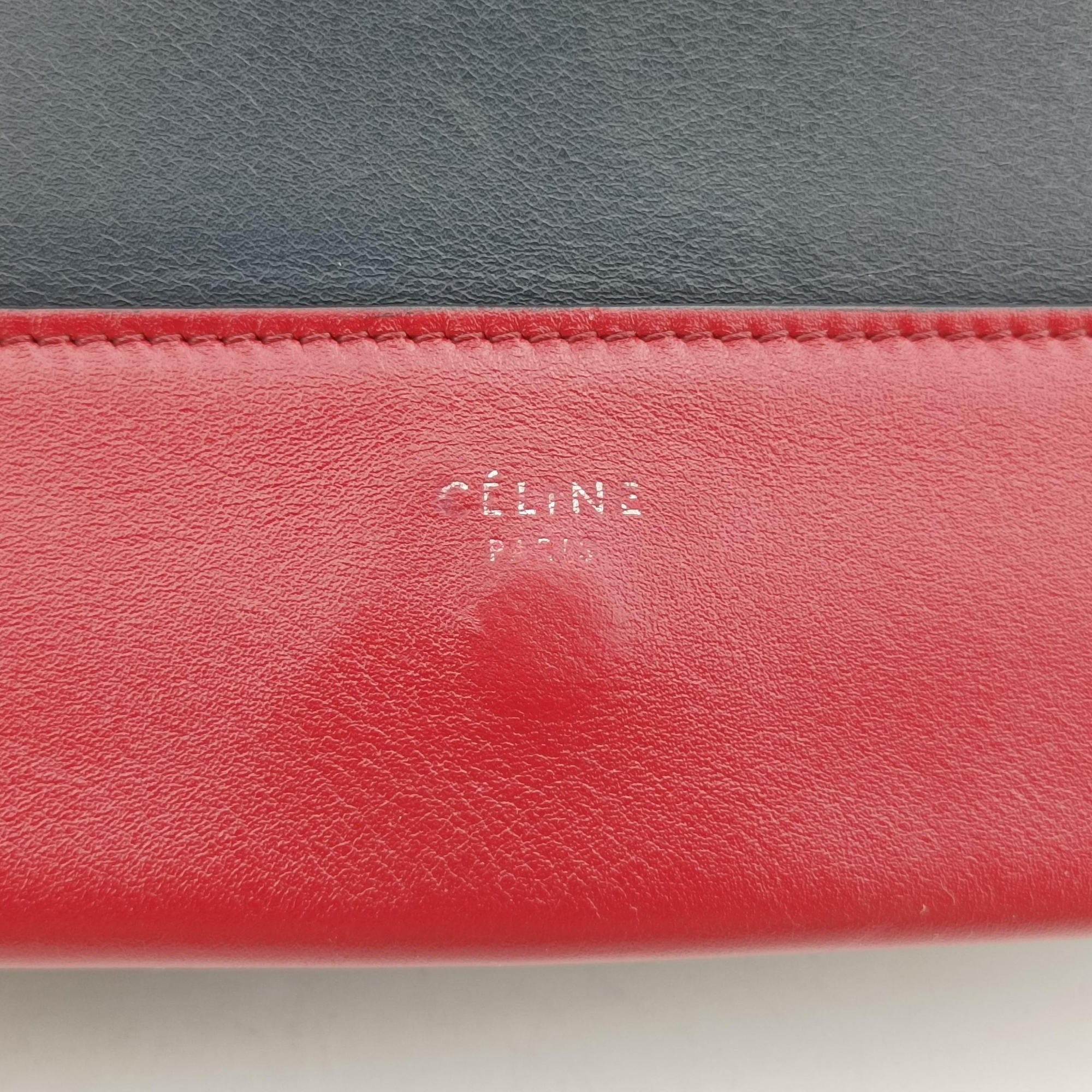 Vintage Celine Frame Navy×red Leather  shoulderbag | stylenewstar
