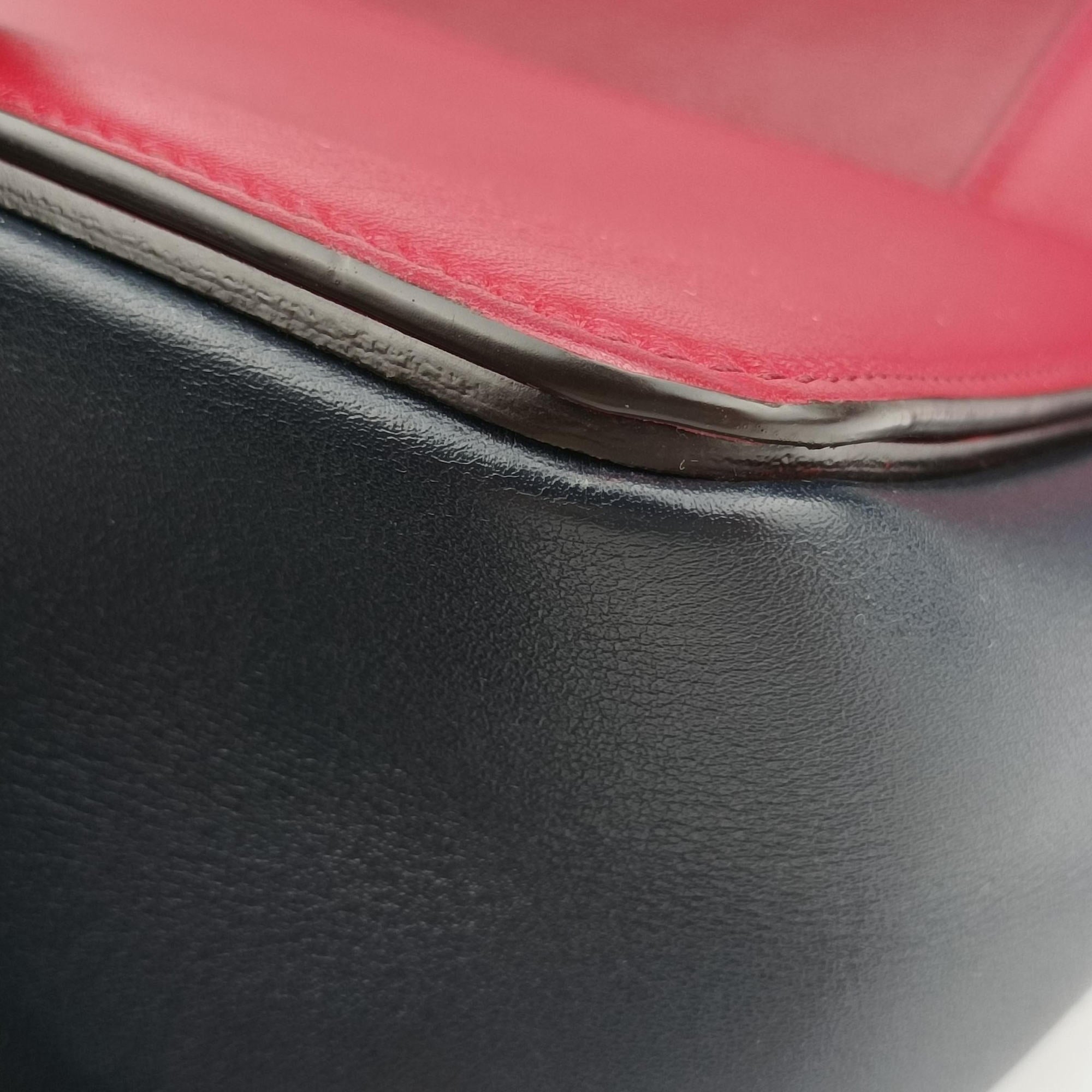 Vintage Celine Frame Navy×red Leather  shoulderbag | stylenewstar