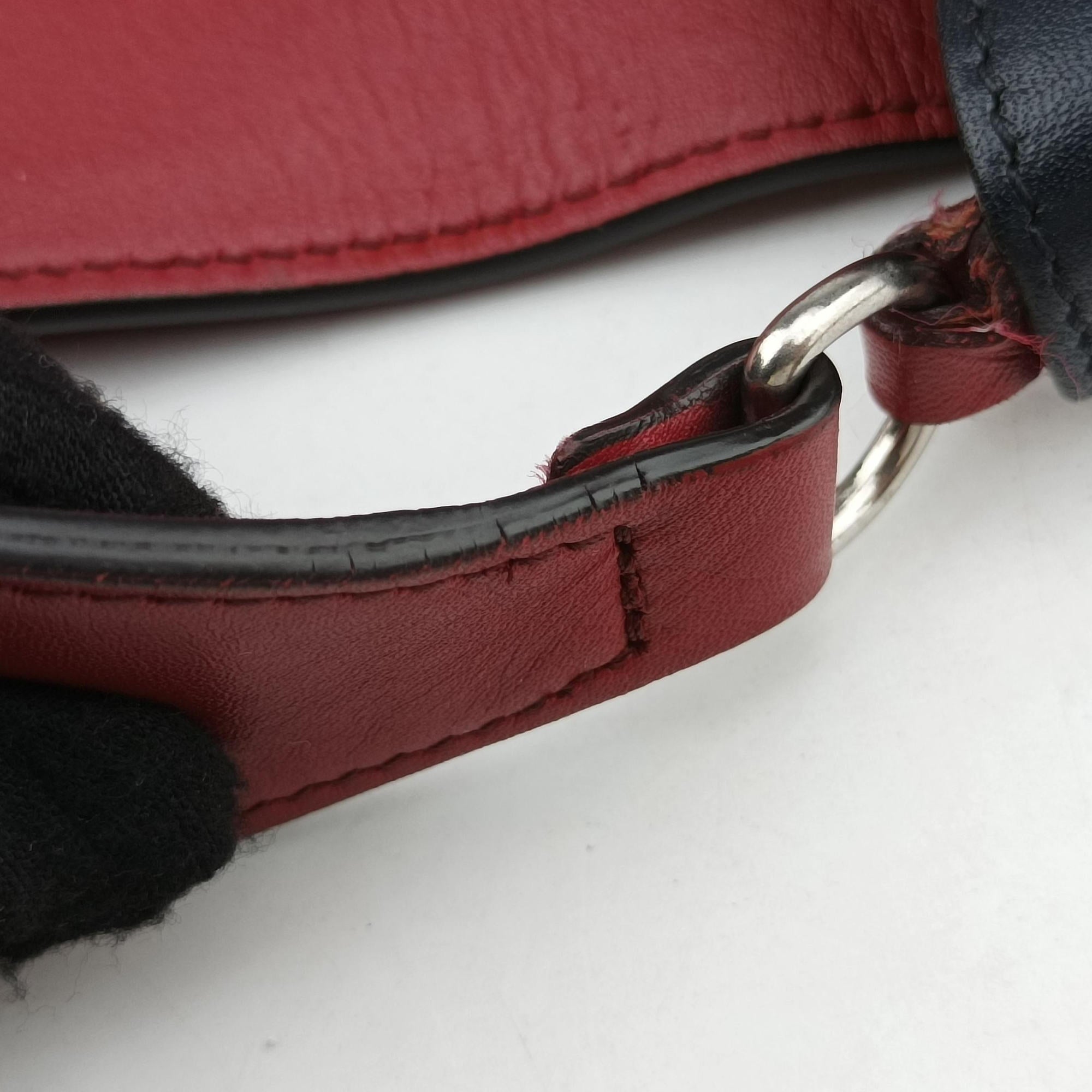 Vintage Celine Frame Navy×red Leather  shoulderbag | stylenewstar