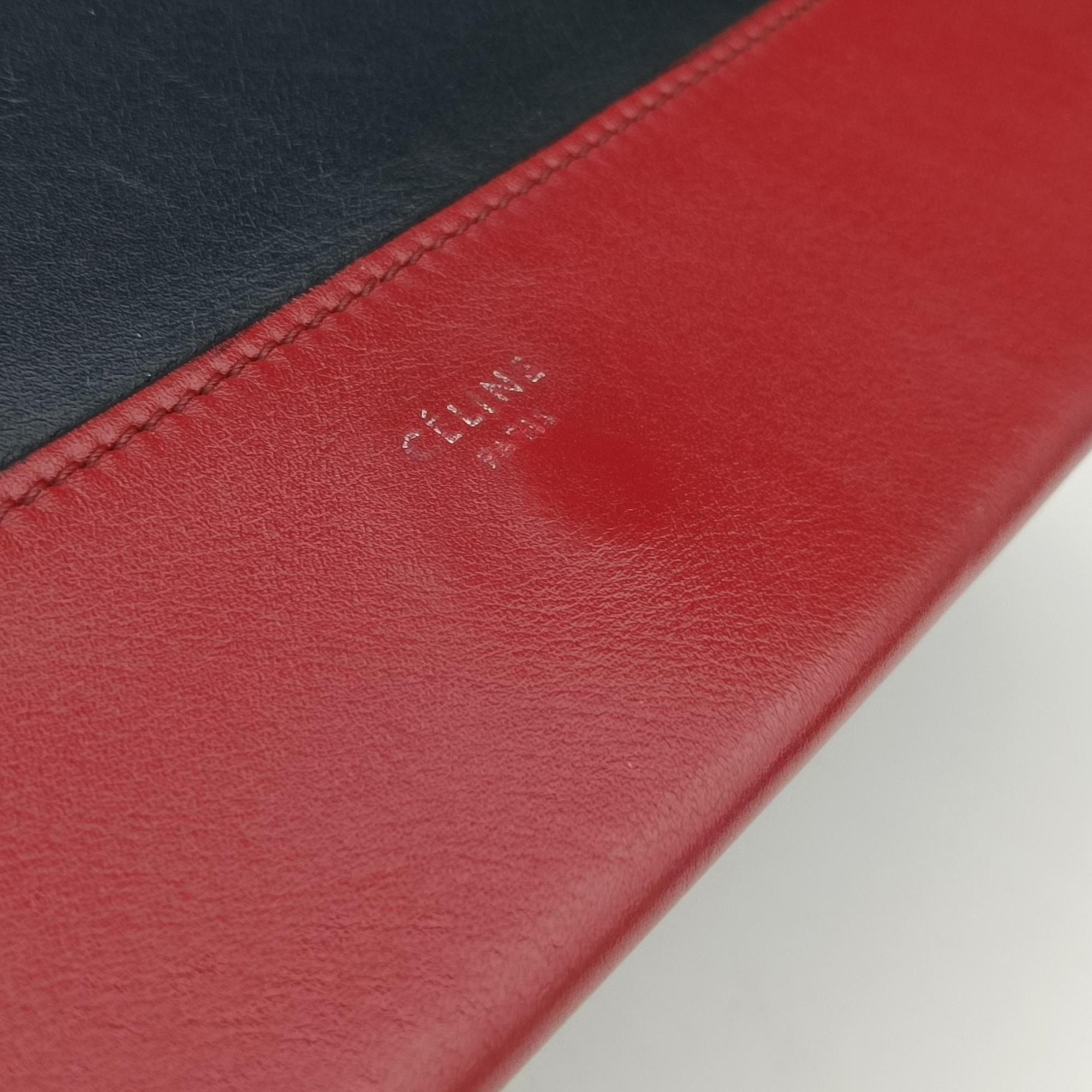 Vintage Celine Frame Navy×red Leather  shoulderbag | stylenewstar