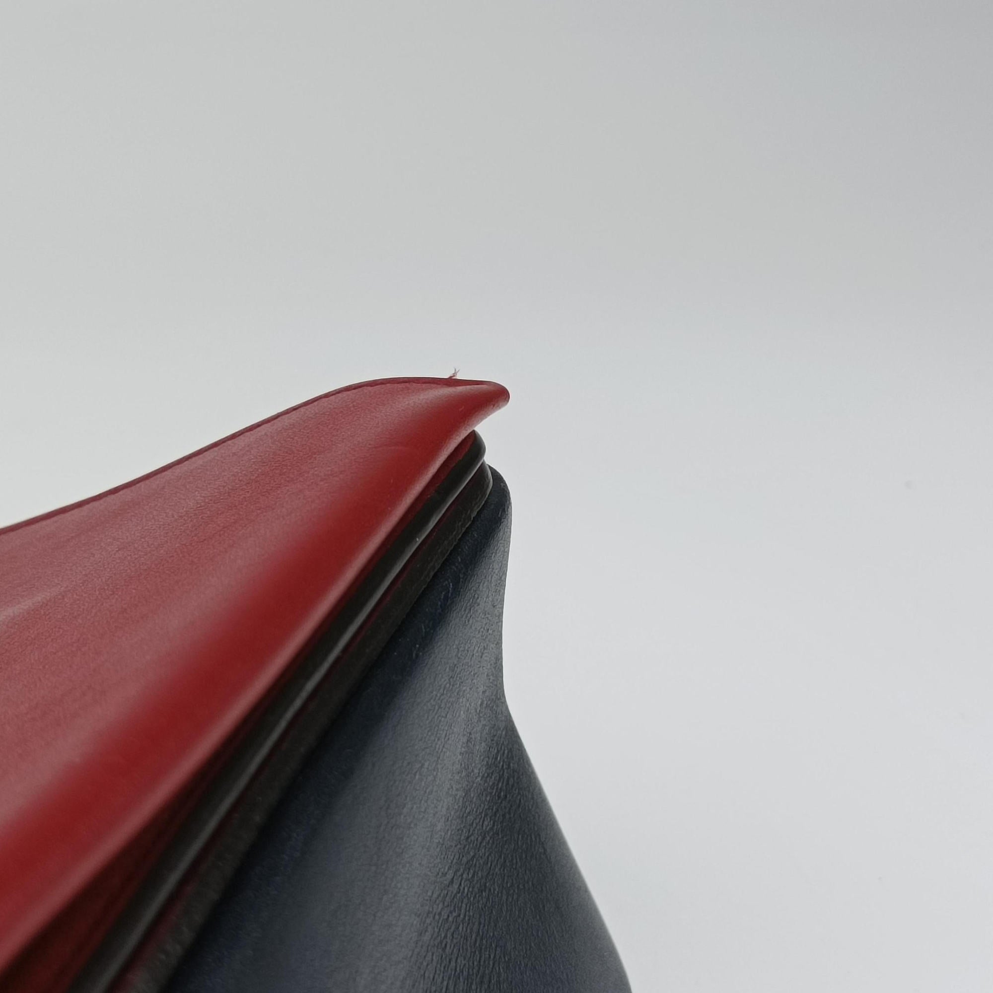 Vintage Celine Frame Navy×red Leather  shoulderbag | stylenewstar