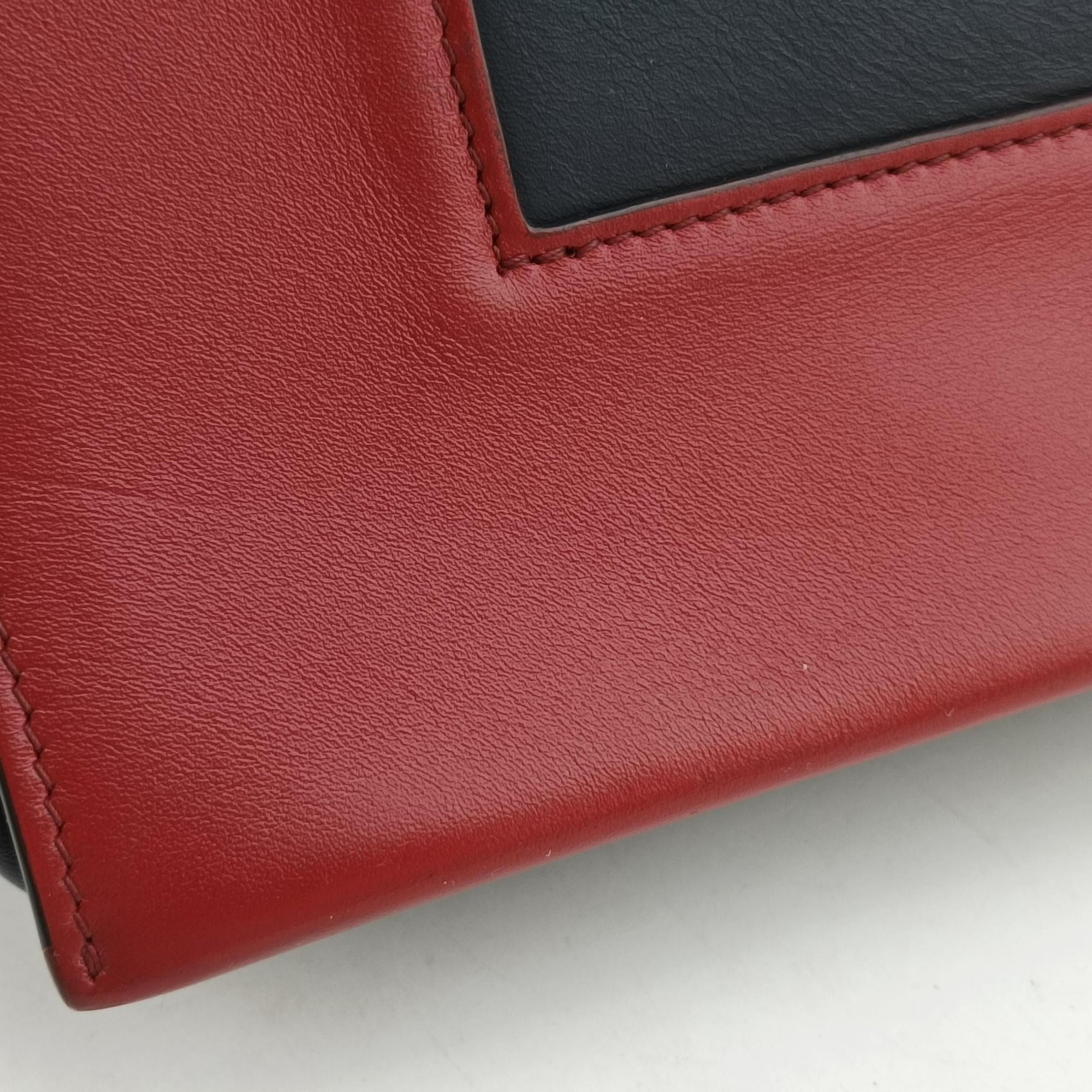 Vintage Celine Frame Navy×red Leather  shoulderbag | stylenewstar