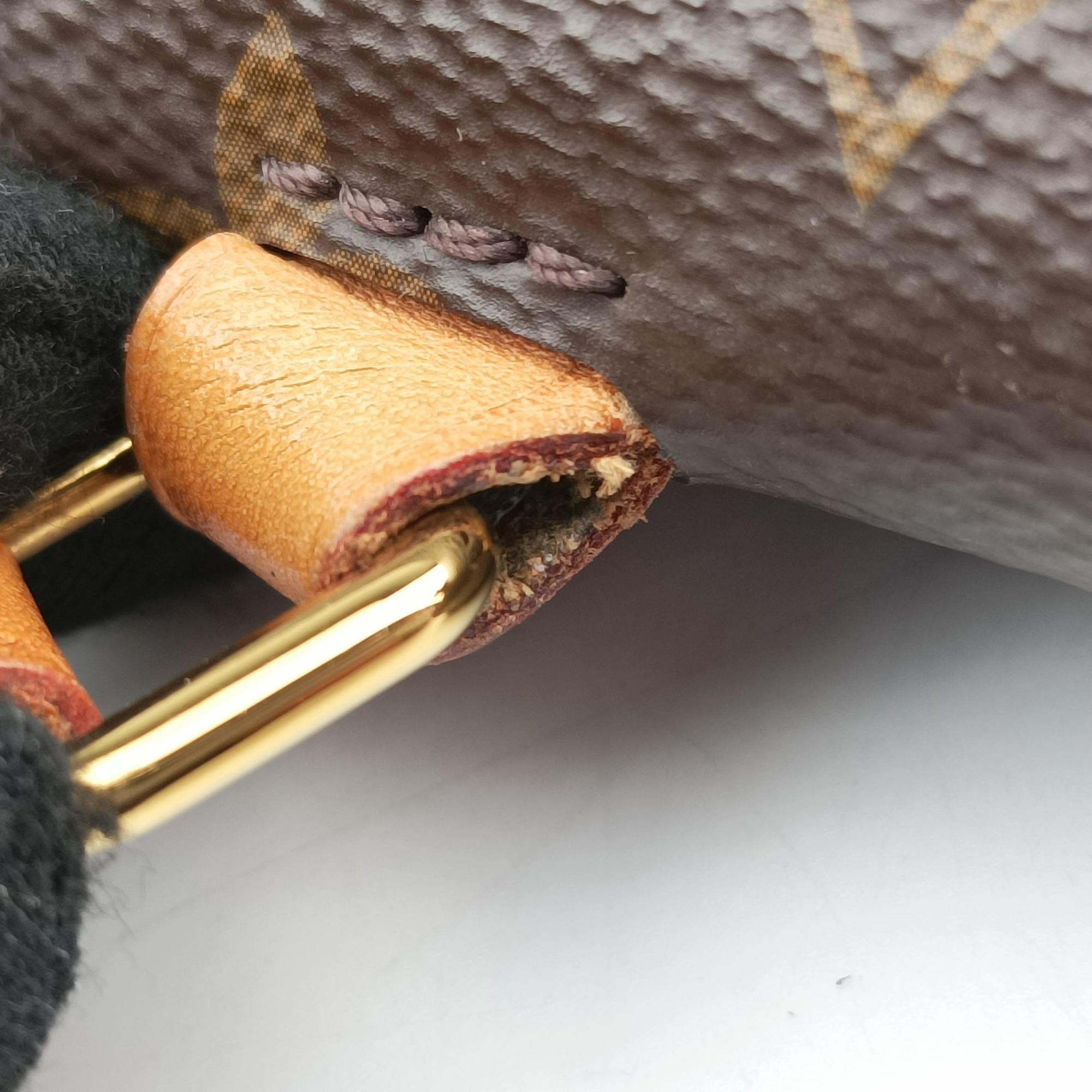 Pre-owned Louis Vuitton MARIGNAN Brown×COQUELICOT Monogram Canvas×calf leather M44286 shoulderbag | stylenewstar