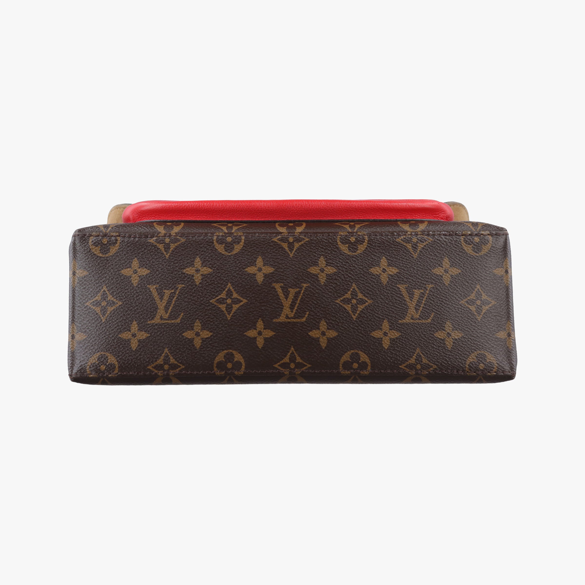 Pre-owned Louis Vuitton MARIGNAN Brown×COQUELICOT Monogram Canvas×calf leather M44286 shoulderbag | stylenewstar