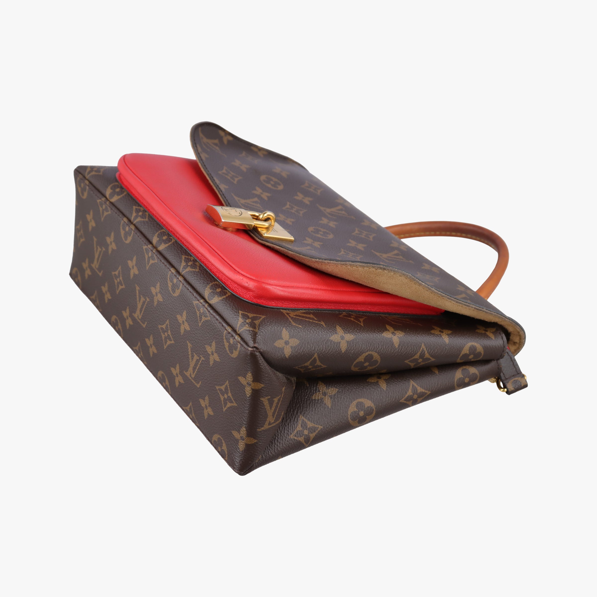 Pre-owned Louis Vuitton MARIGNAN Brown×COQUELICOT Monogram Canvas×calf leather M44286 shoulderbag | stylenewstar