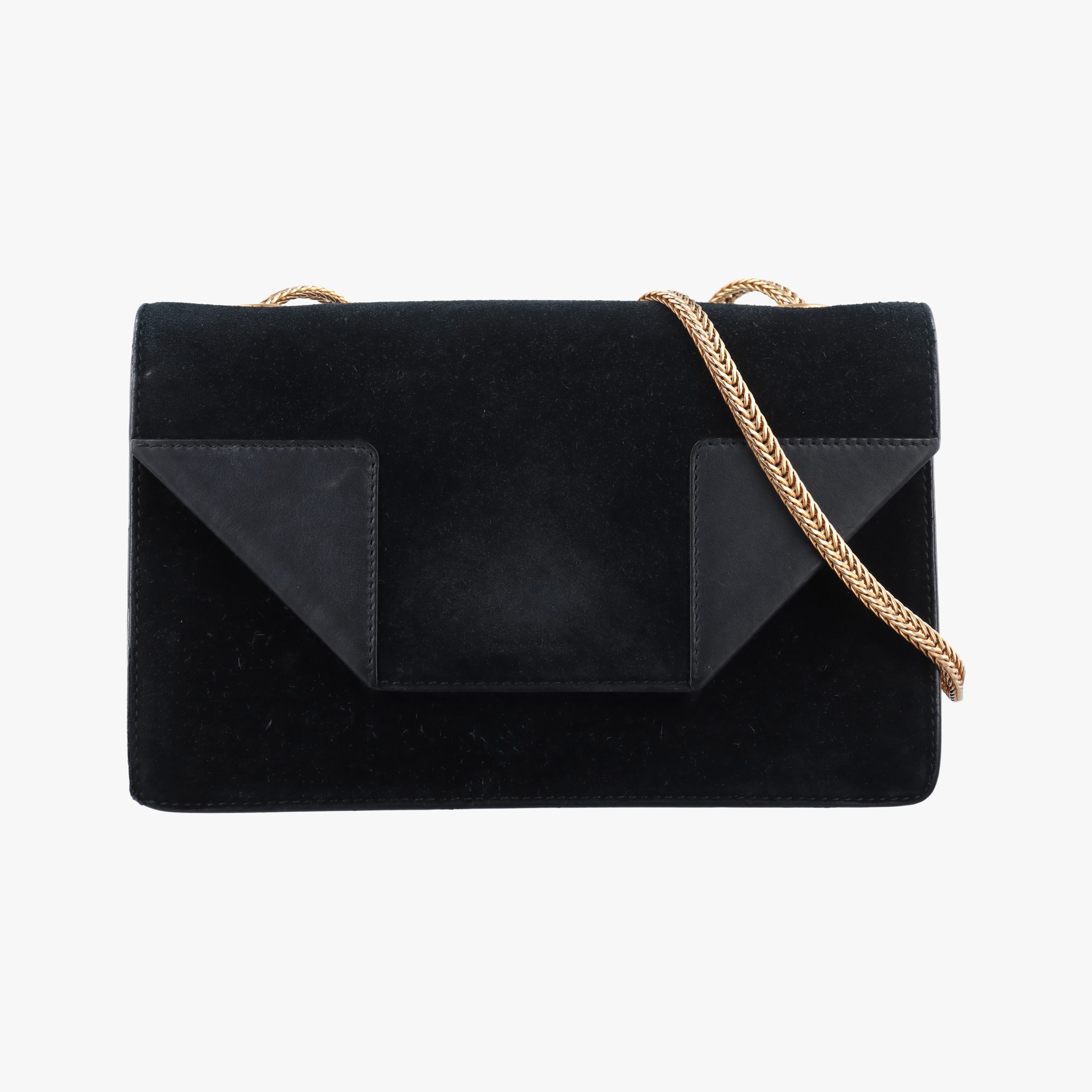 Pre-owned Yves Saint Laurent Small Betty Flap Black suede× Leather 314516 shoulderbag | stylenewstar