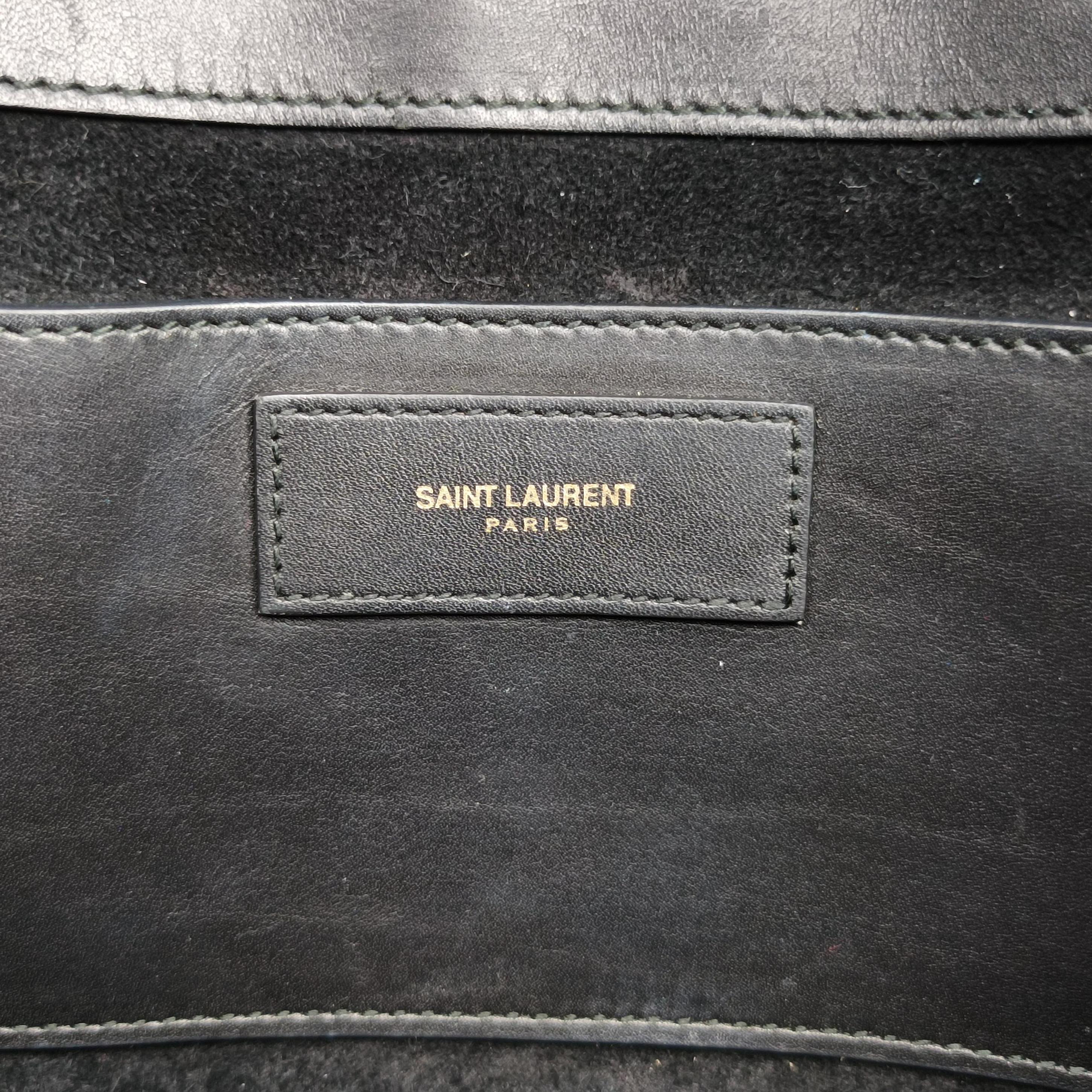 Pre-owned Yves Saint Laurent Small Betty Flap Black suede× Leather 314516 shoulderbag | stylenewstar