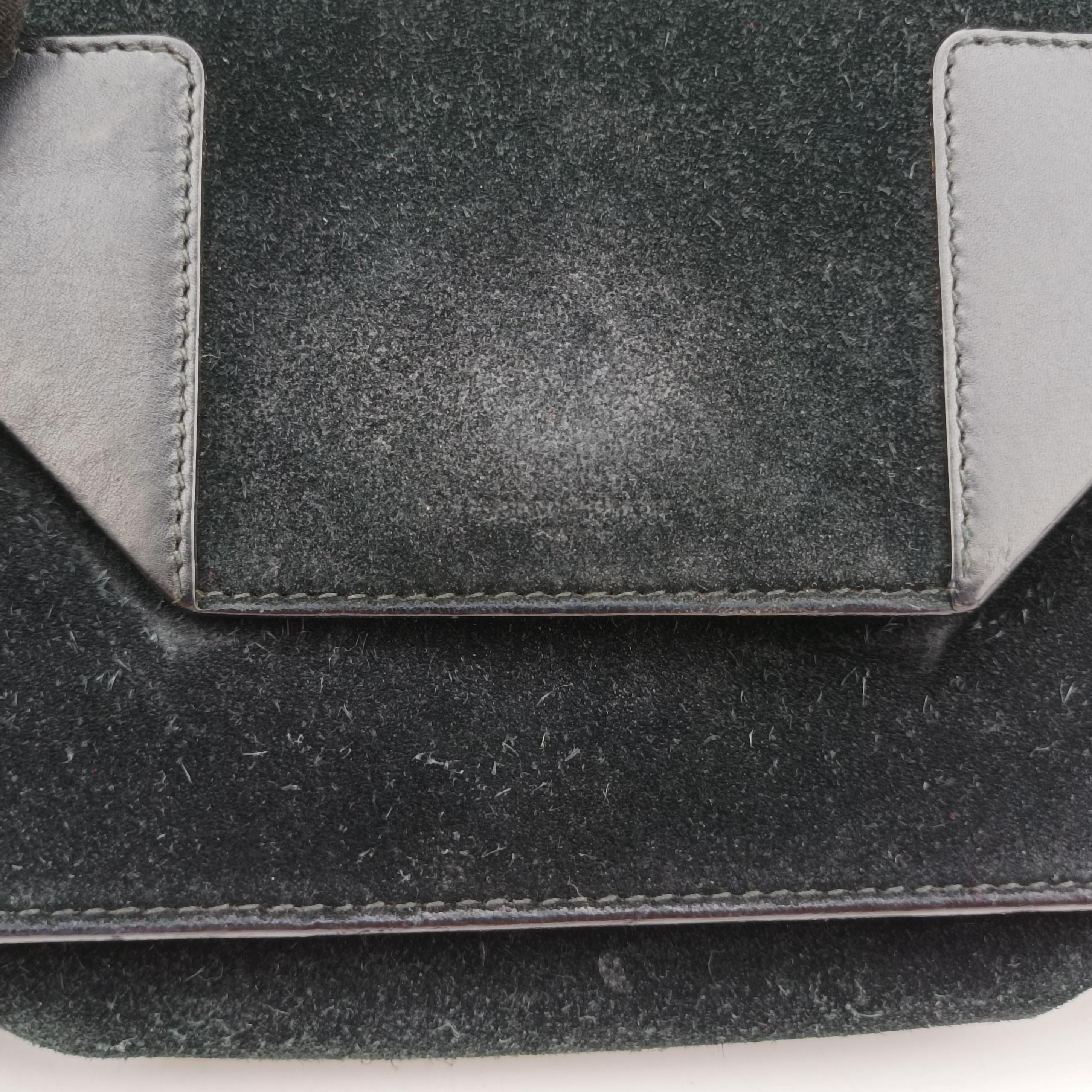 Pre-owned Yves Saint Laurent Small Betty Flap Black suede× Leather 314516 shoulderbag | stylenewstar