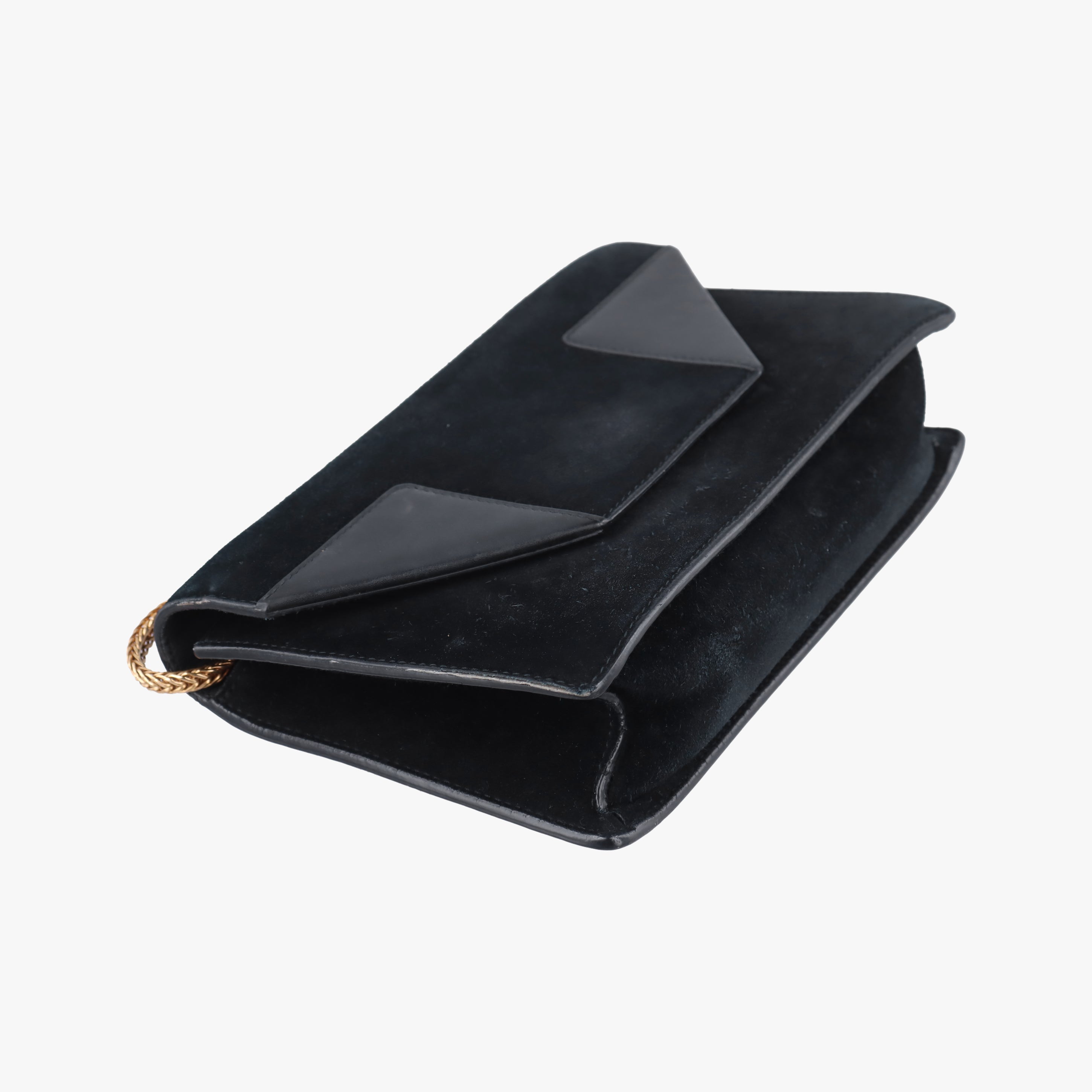 Pre-owned Yves Saint Laurent Small Betty Flap Black suede× Leather 314516 shoulderbag | stylenewstar