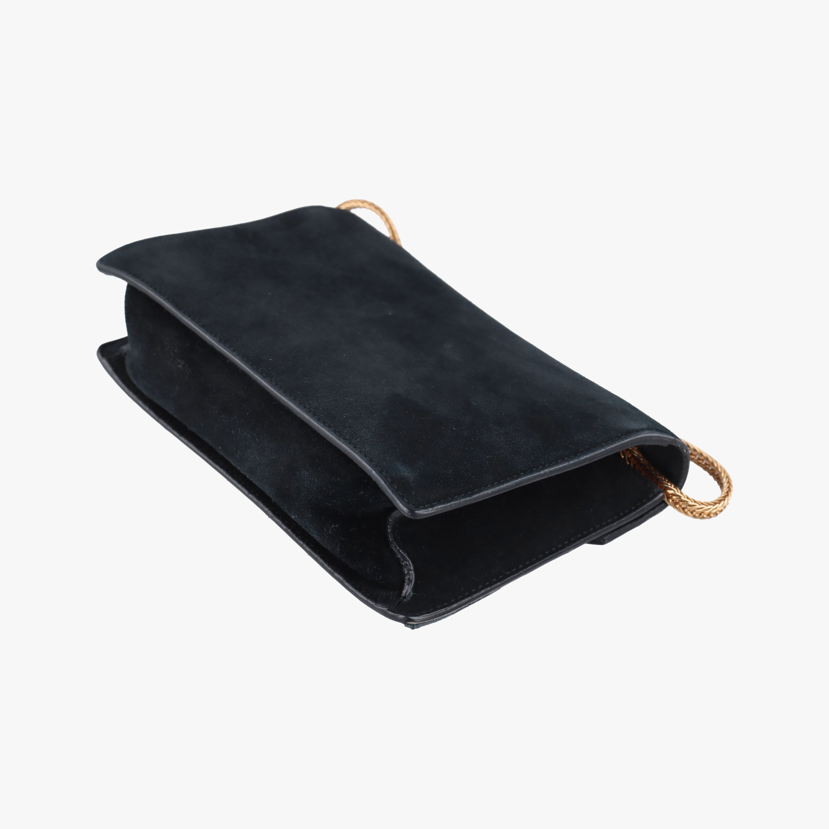 Pre-owned Yves Saint Laurent Small Betty Flap Black suede× Leather 314516 shoulderbag | stylenewstar