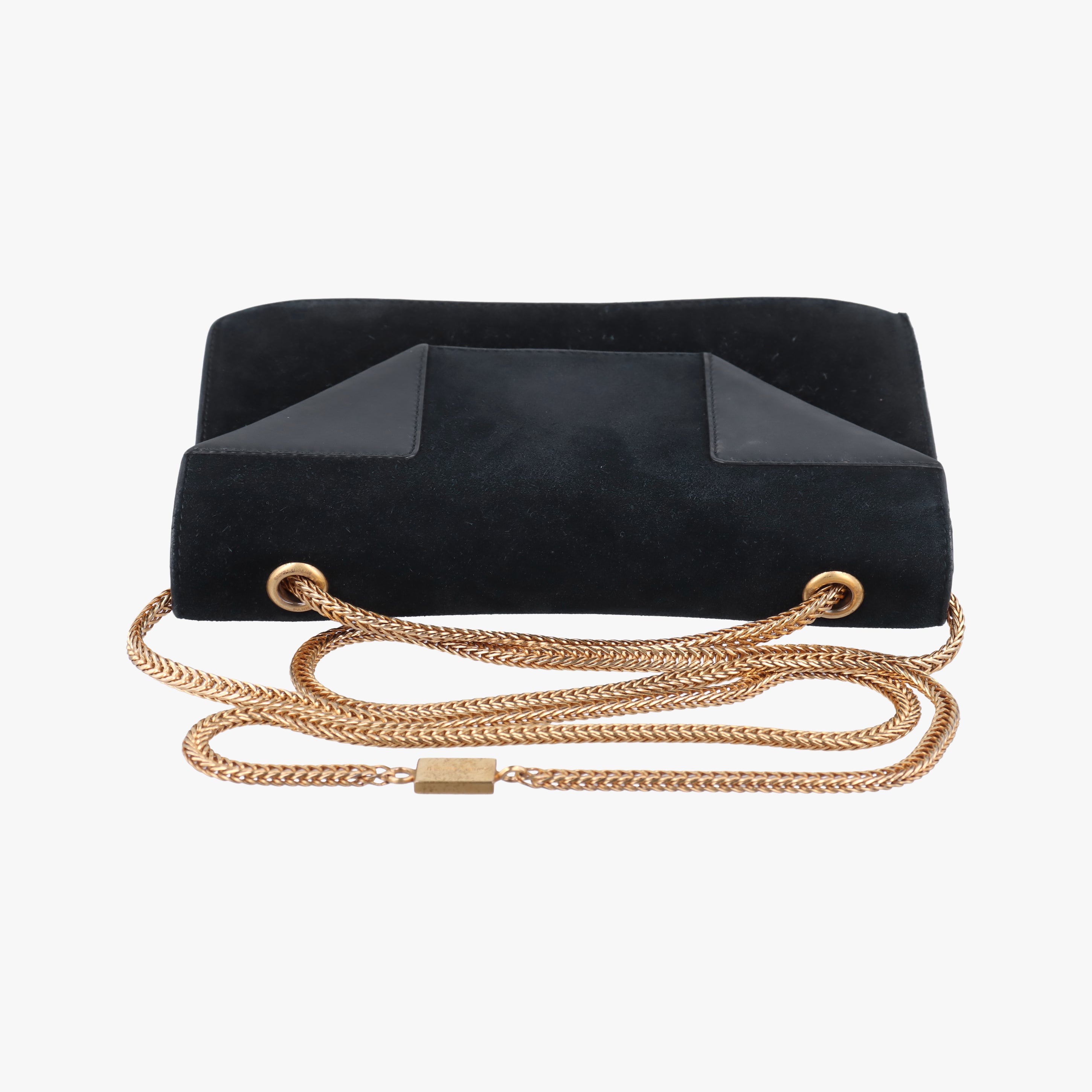 Pre-owned Yves Saint Laurent Small Betty Flap Black suede× Leather 314516 shoulderbag | stylenewstar