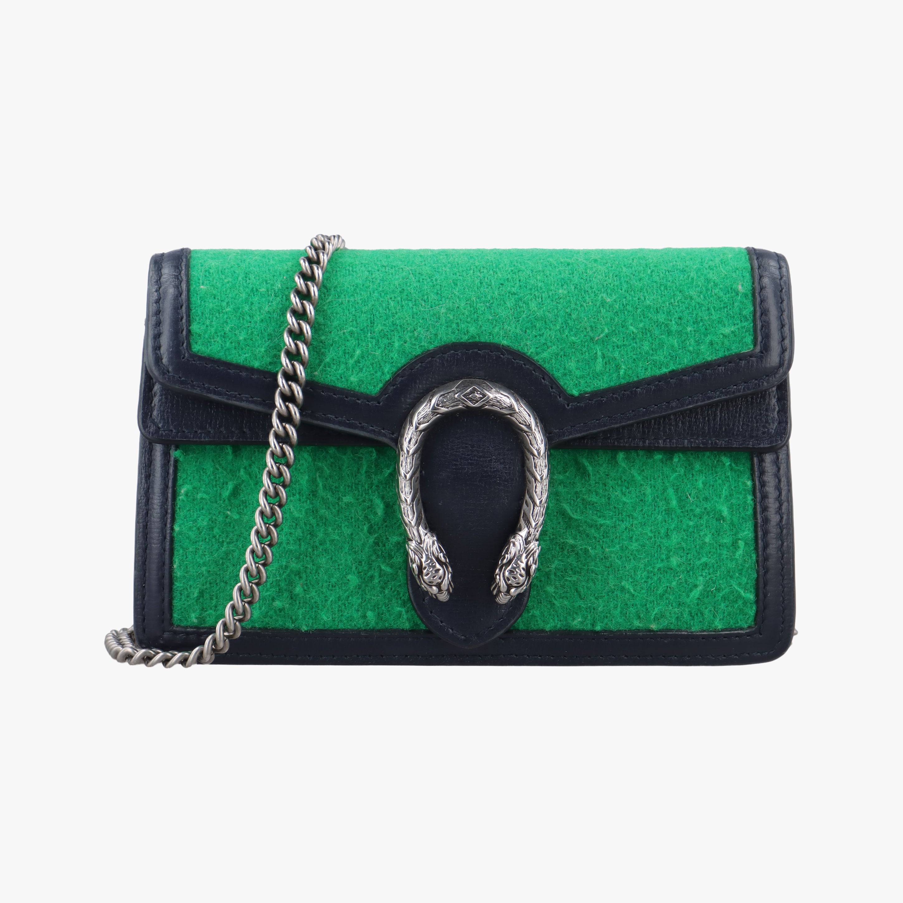Vintage Gucci Dionysus Green×Black Tweed×Leather 476432 shoulderbag | stylenewstar