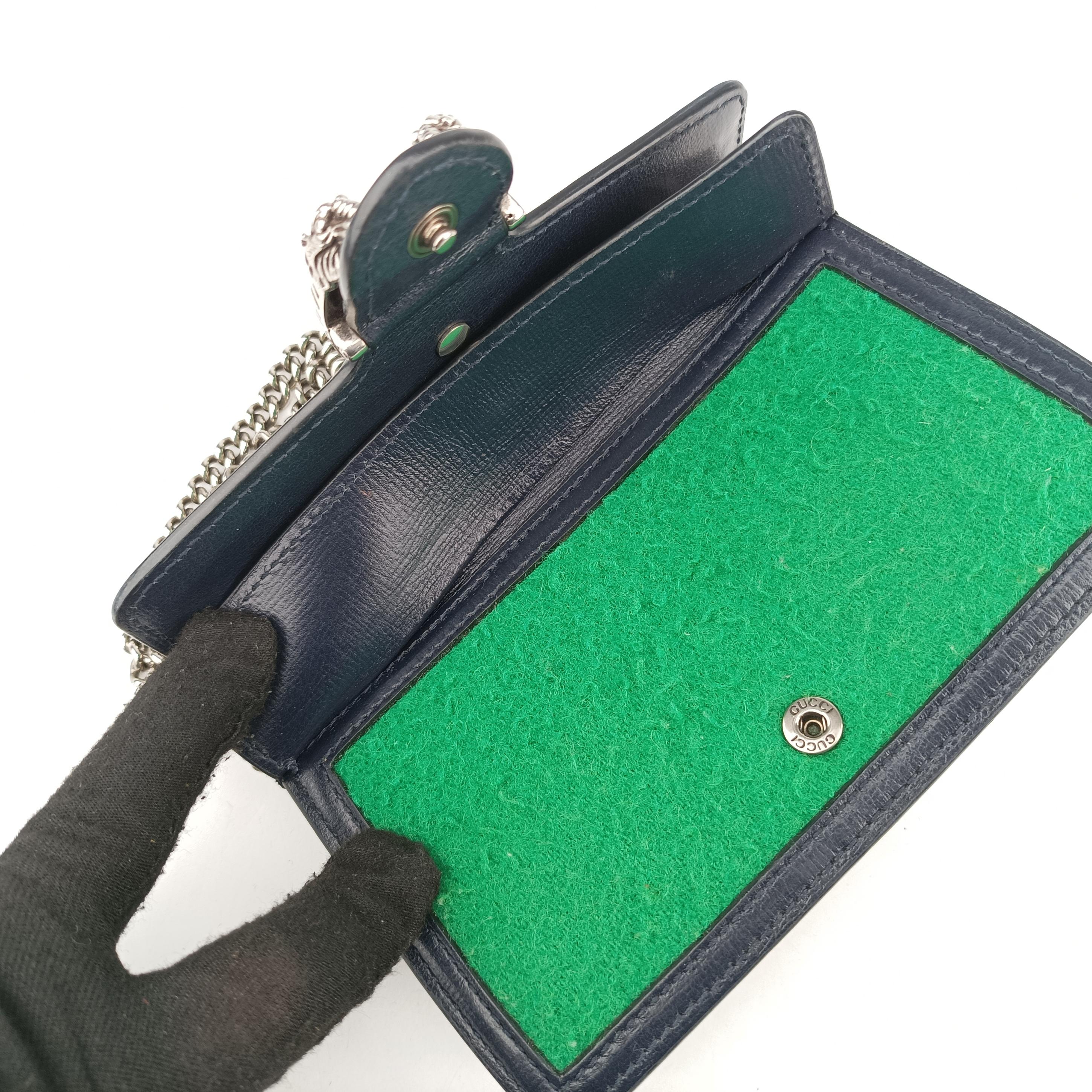Vintage Gucci Dionysus Green×Black Tweed×Leather 476432 shoulderbag | stylenewstar