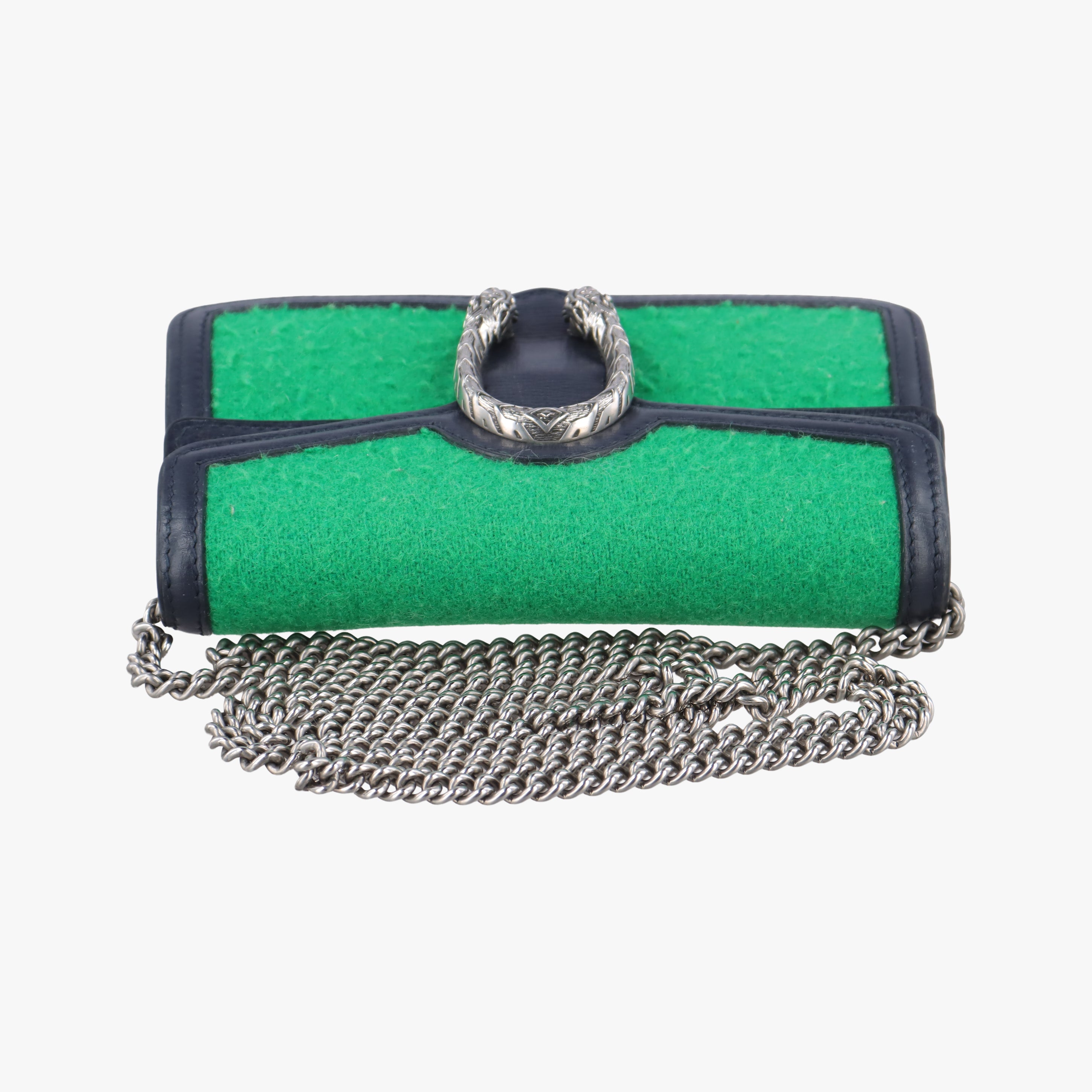 Vintage Gucci Dionysus Green×Black Tweed×Leather 476432 shoulderbag | stylenewstar