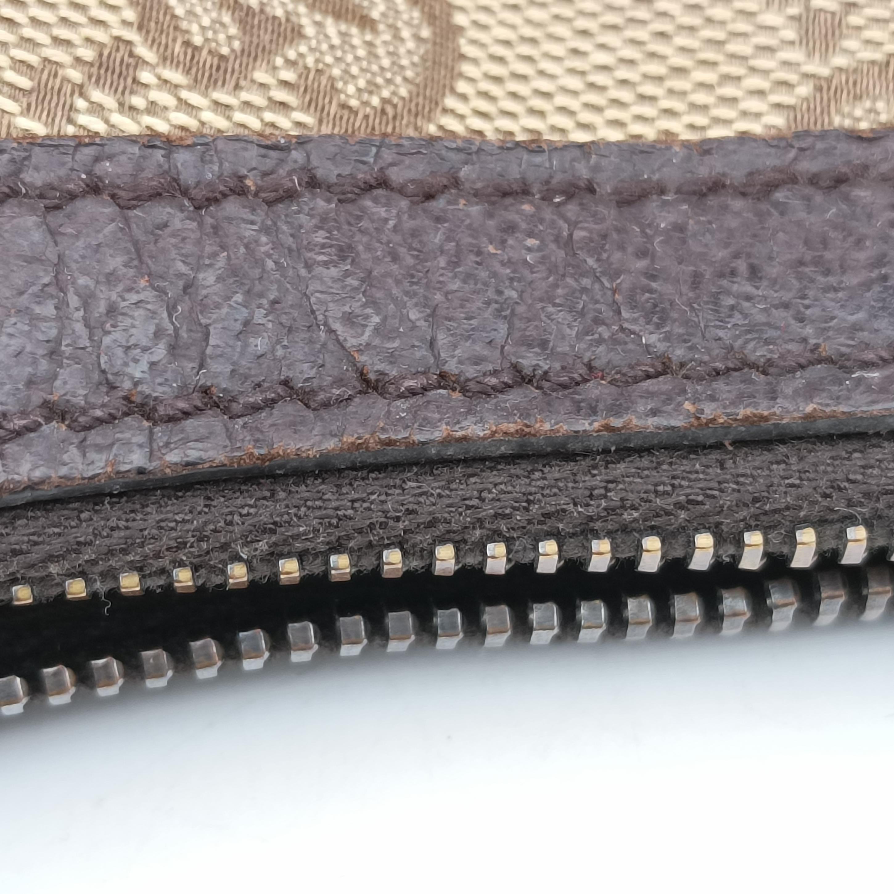 Pre-owned Gucci Sherry Line Brown canvas 181092 shoulderbag | stylenewstar